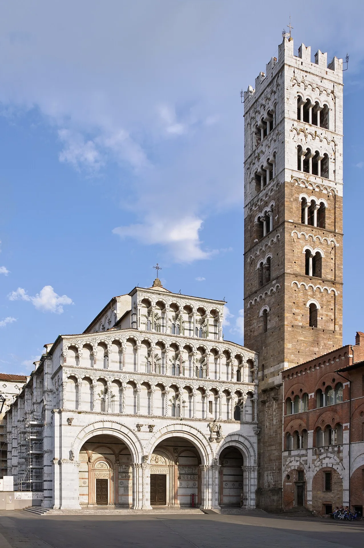 The Cathedral of St Martin and its campanile in Lucca, Tuscany