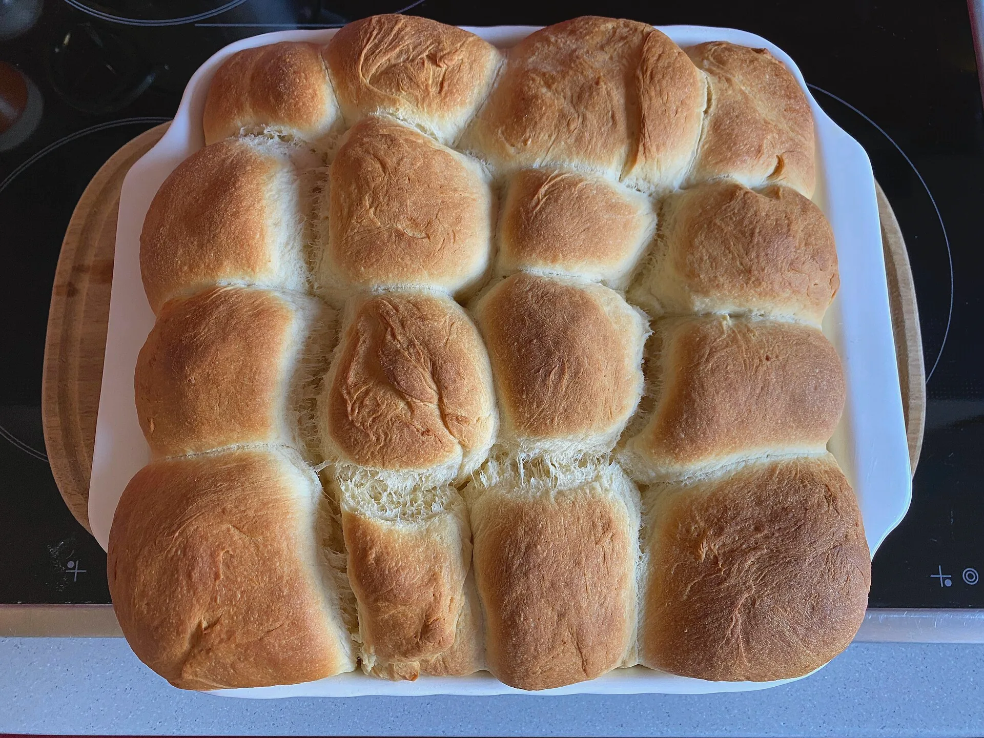 Buchteln fresh from the oven.