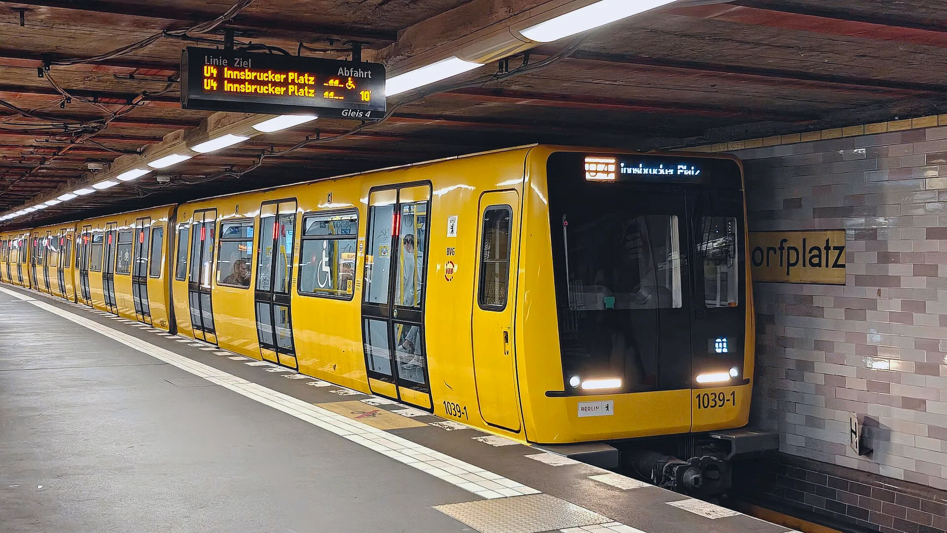 A BVG Baureihe IK train at Nollendorfplatz U-Bahn station in Berlin.