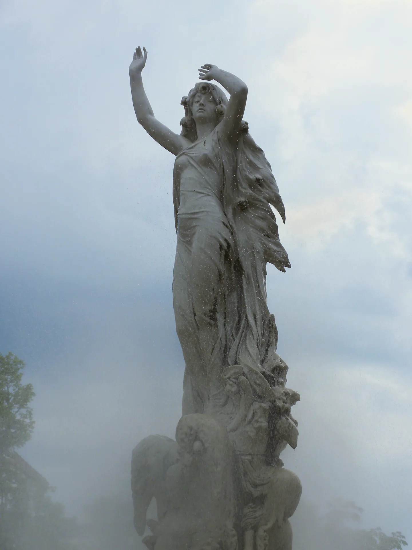 Undine fountain in Kurpark Baden