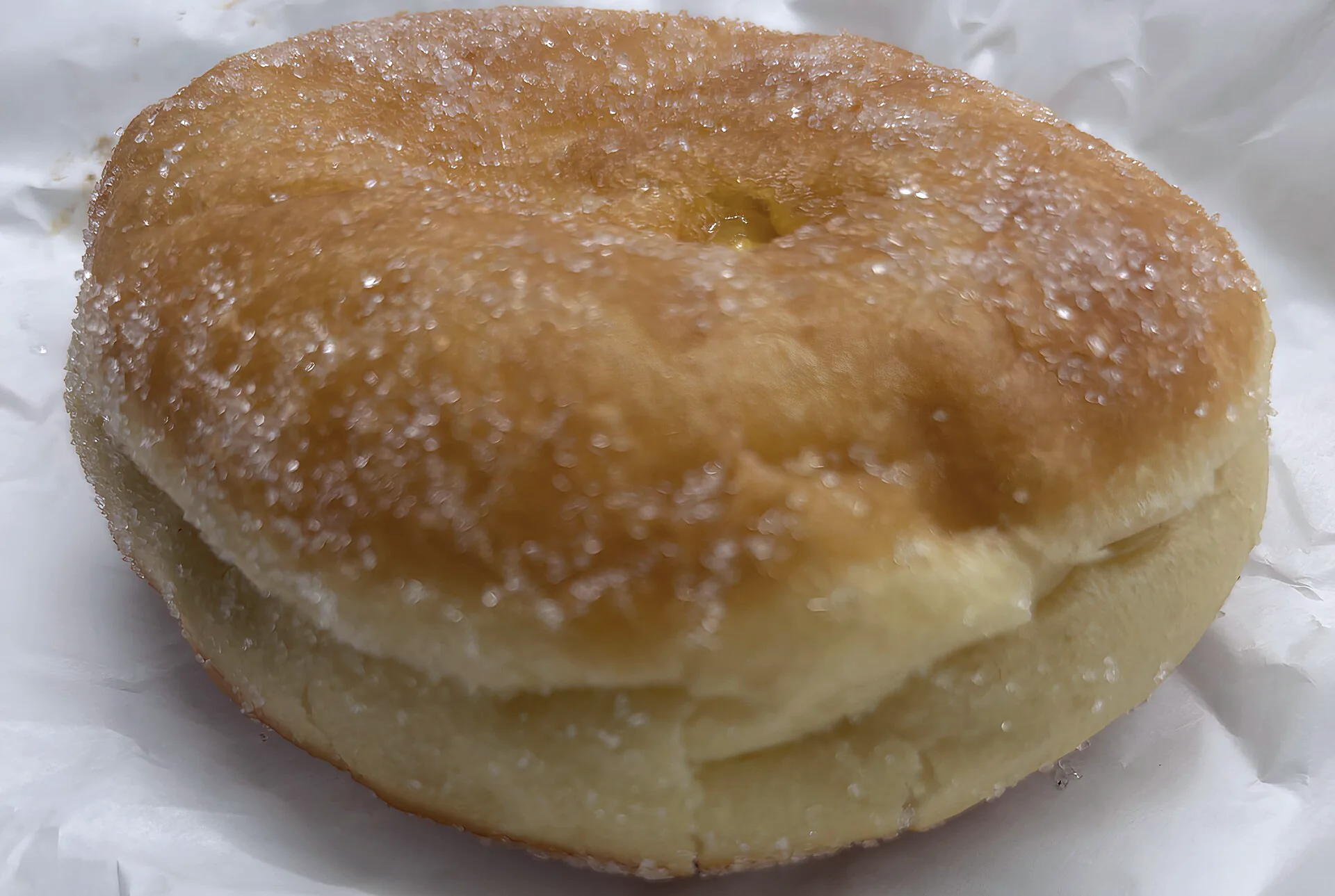 A bombolone, an Italian filled doughnut.