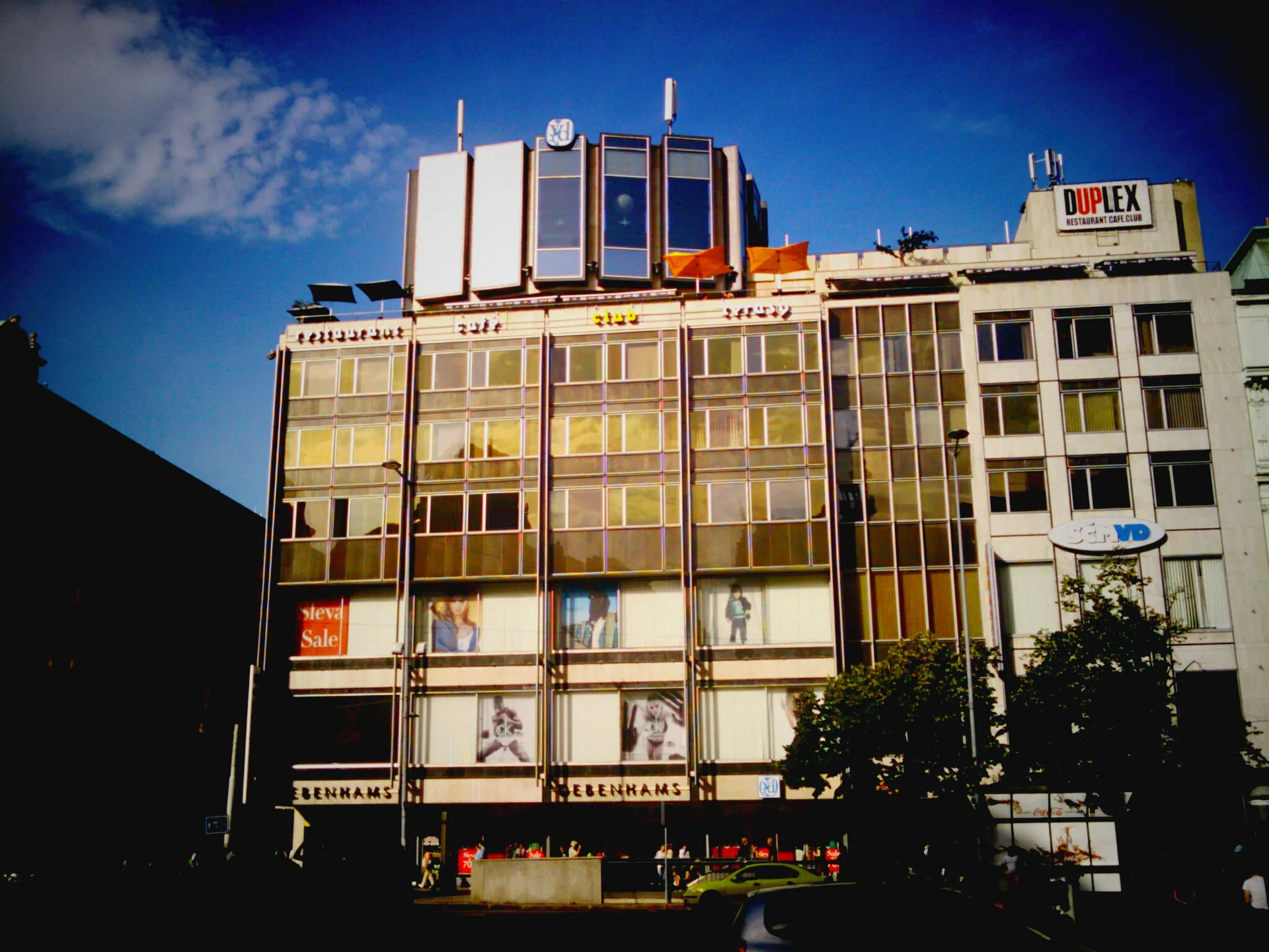The Duplex restaurant, café and nightclub building at Wenceslas Square in Prague.
