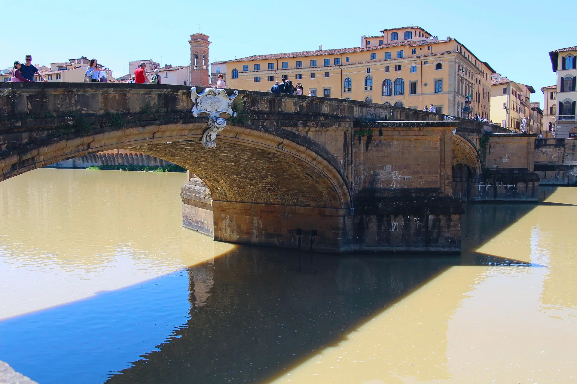 Ponte Santa Trinita spanning the Arno in Florence.