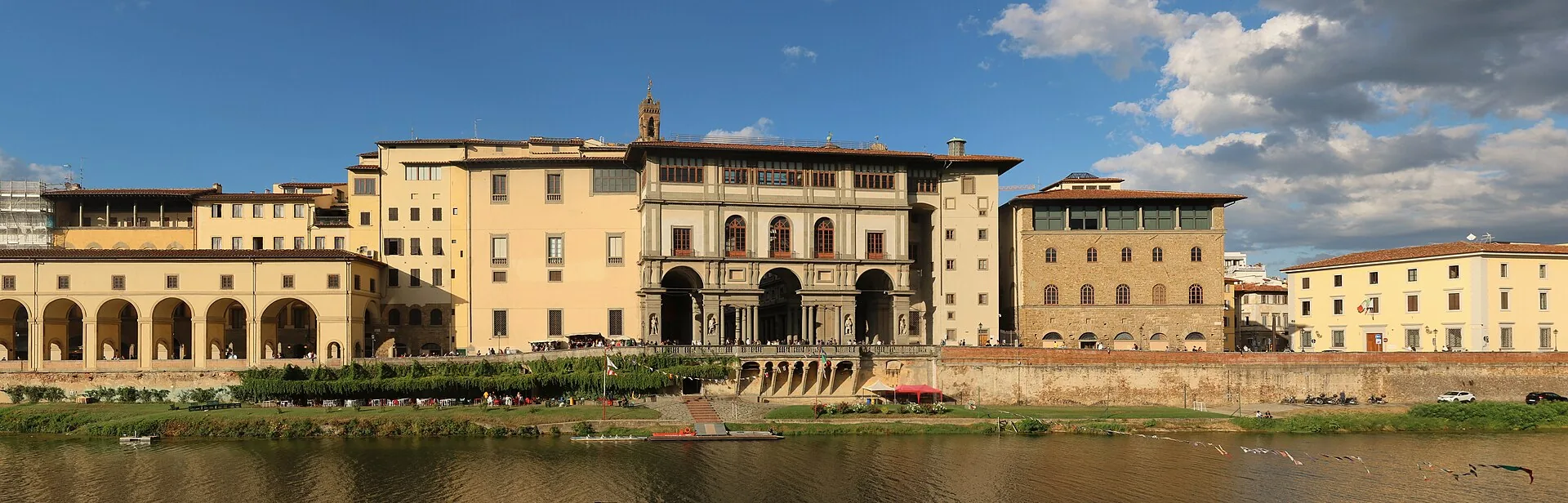 The Uffizi Galleries beside the River Arno in Florence