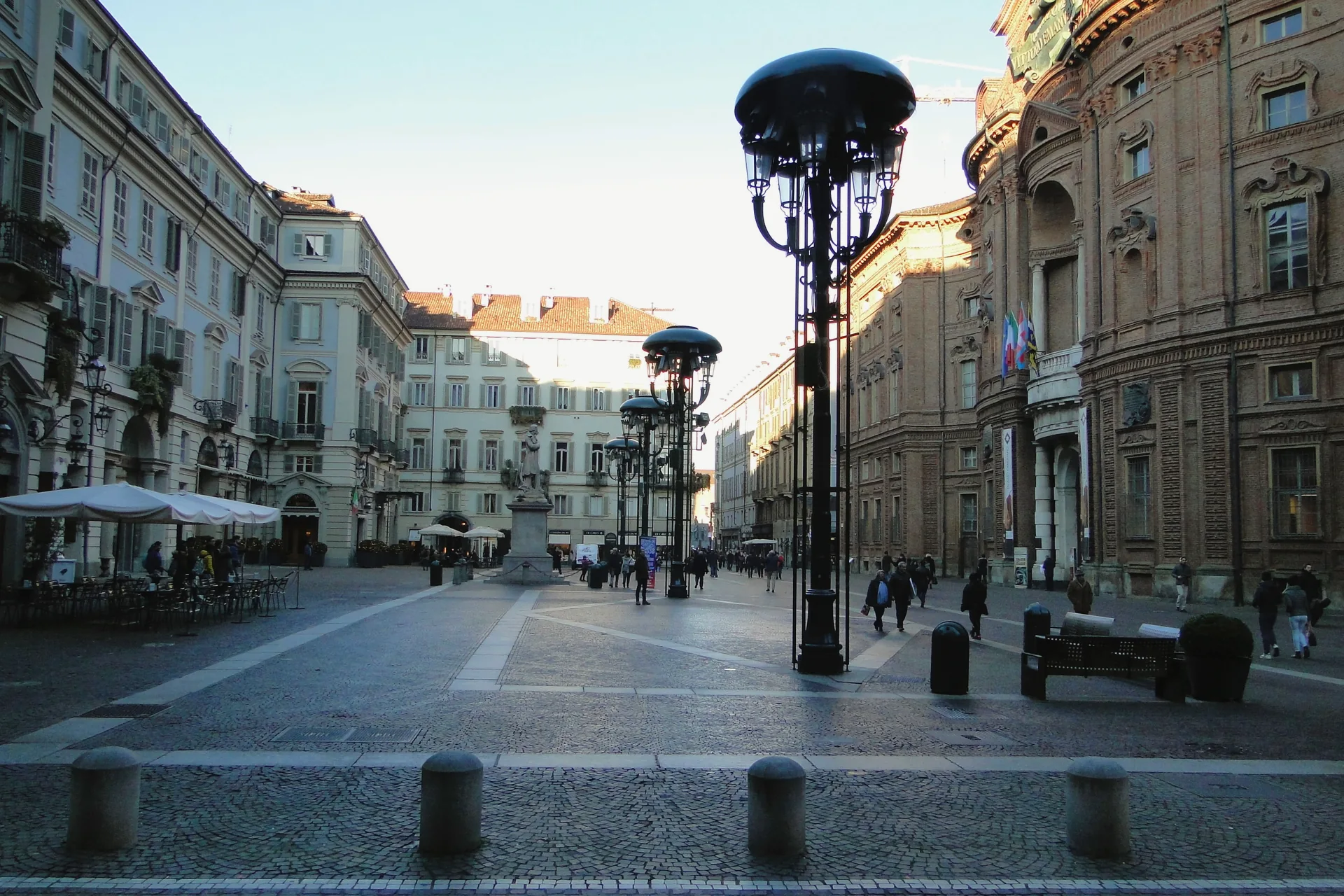 Piazza Carignano in Turin, with the Palazzo Carignano on the square.