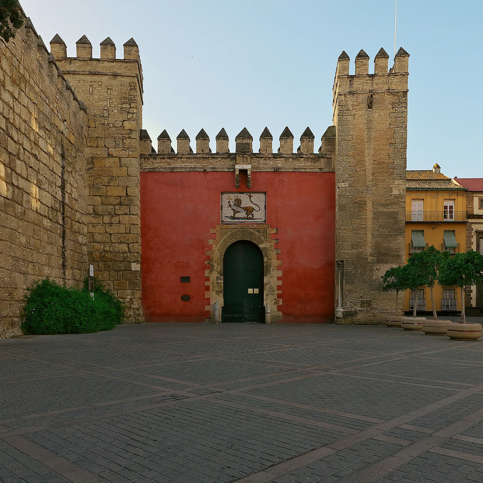The Puerta del León entrance to the Real Alcázar of Seville.
