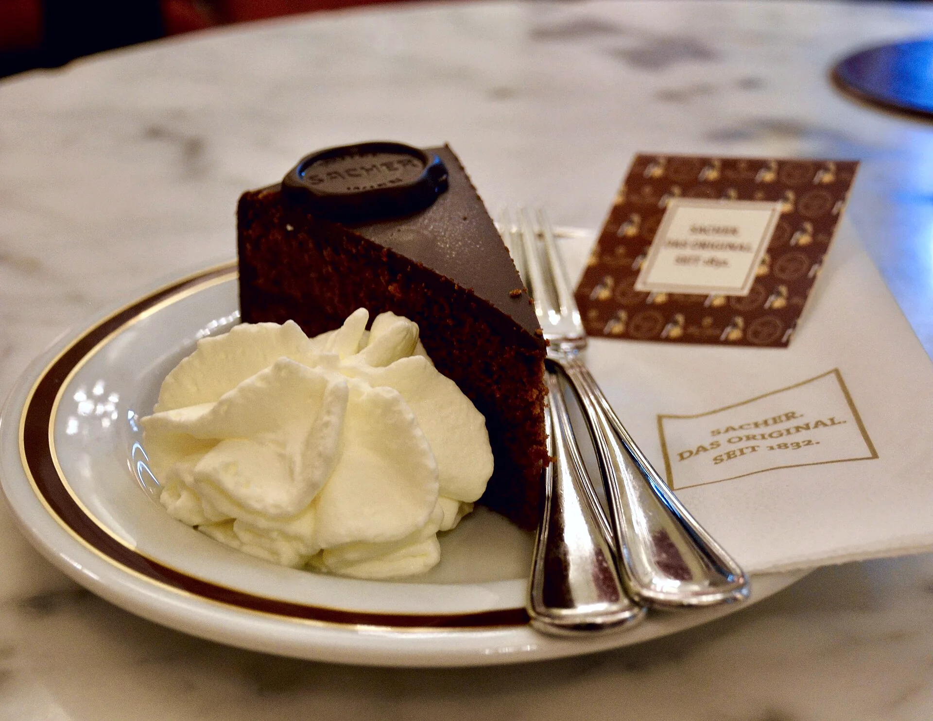 A Sachertorte in Vienna.