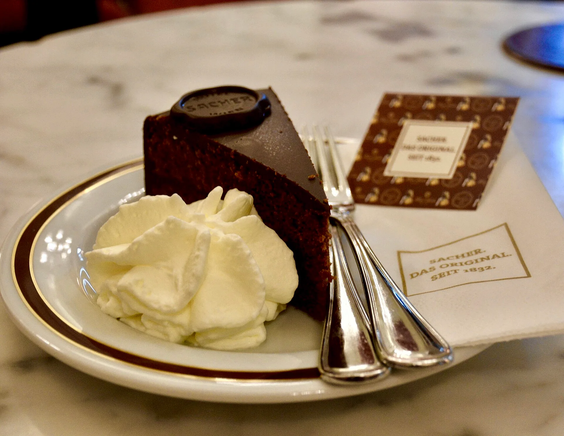 A Sachertorte in Vienna.