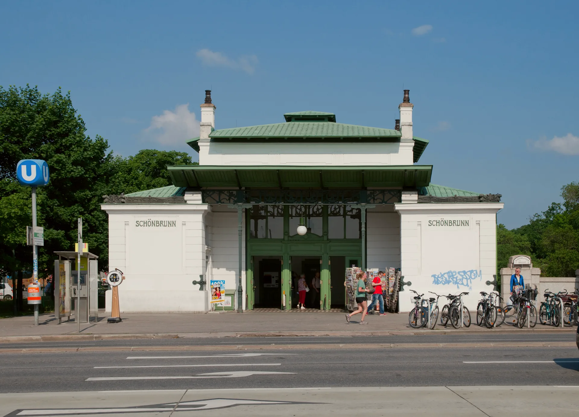 The Schönbrunn U-Bahn station on Vienna’s U4 line.