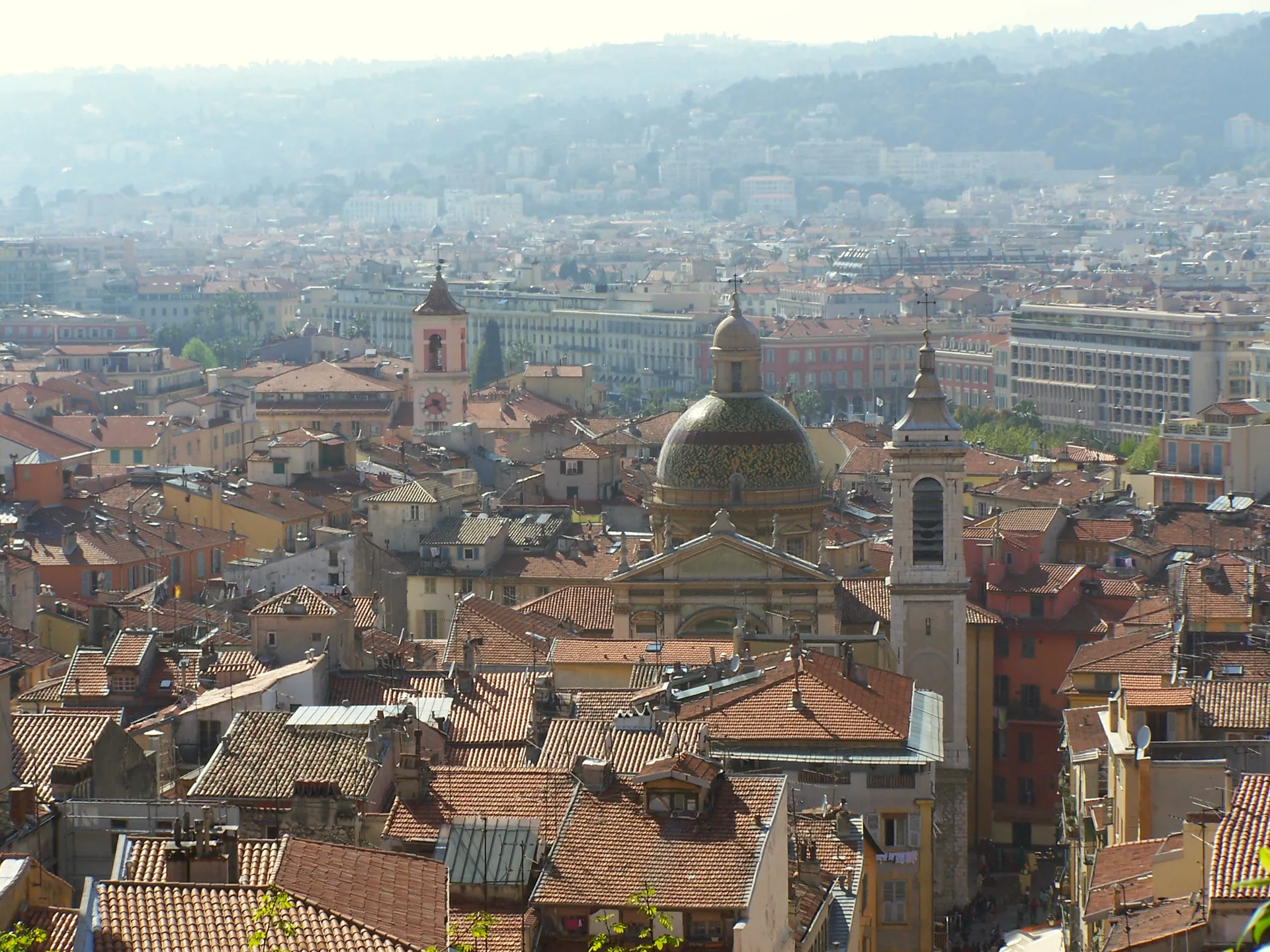 A view across the old town of Nice.