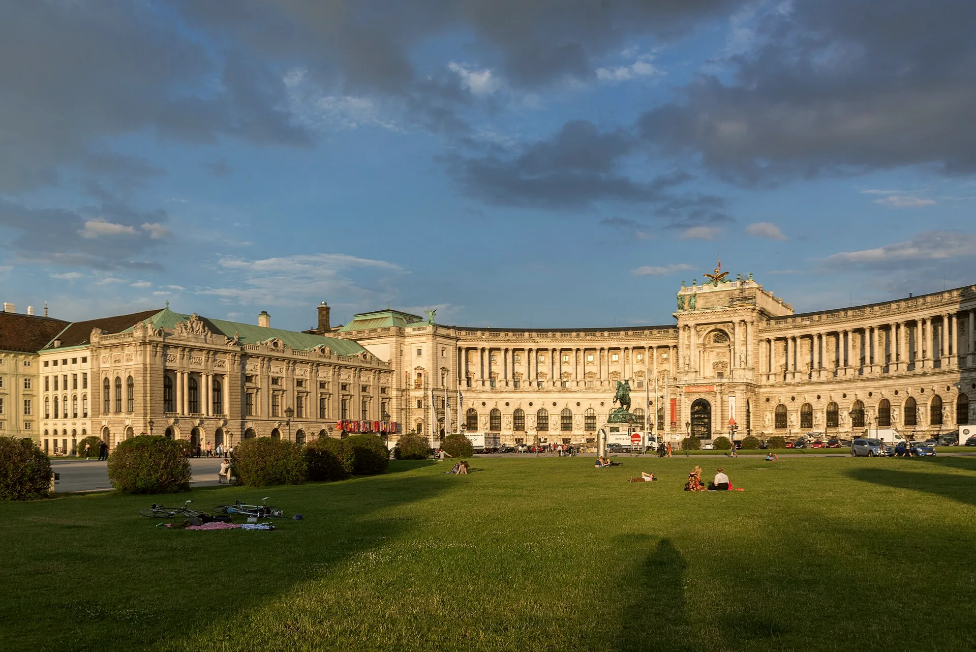 The Neue Burg building of the Hofburg on Heldenplatz in Vienna.