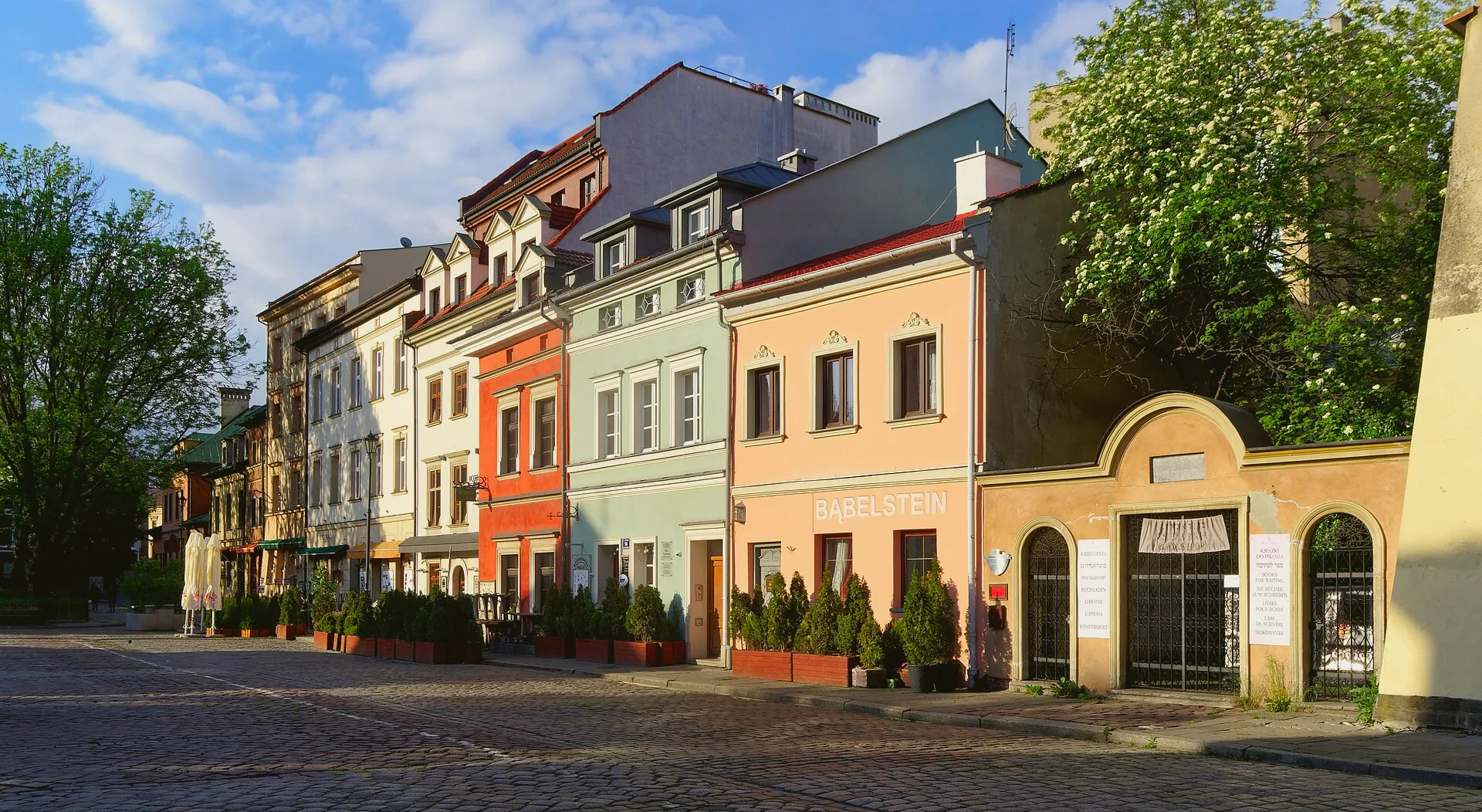 Szeroka Street Square in Kraków, with buildings around the open space.