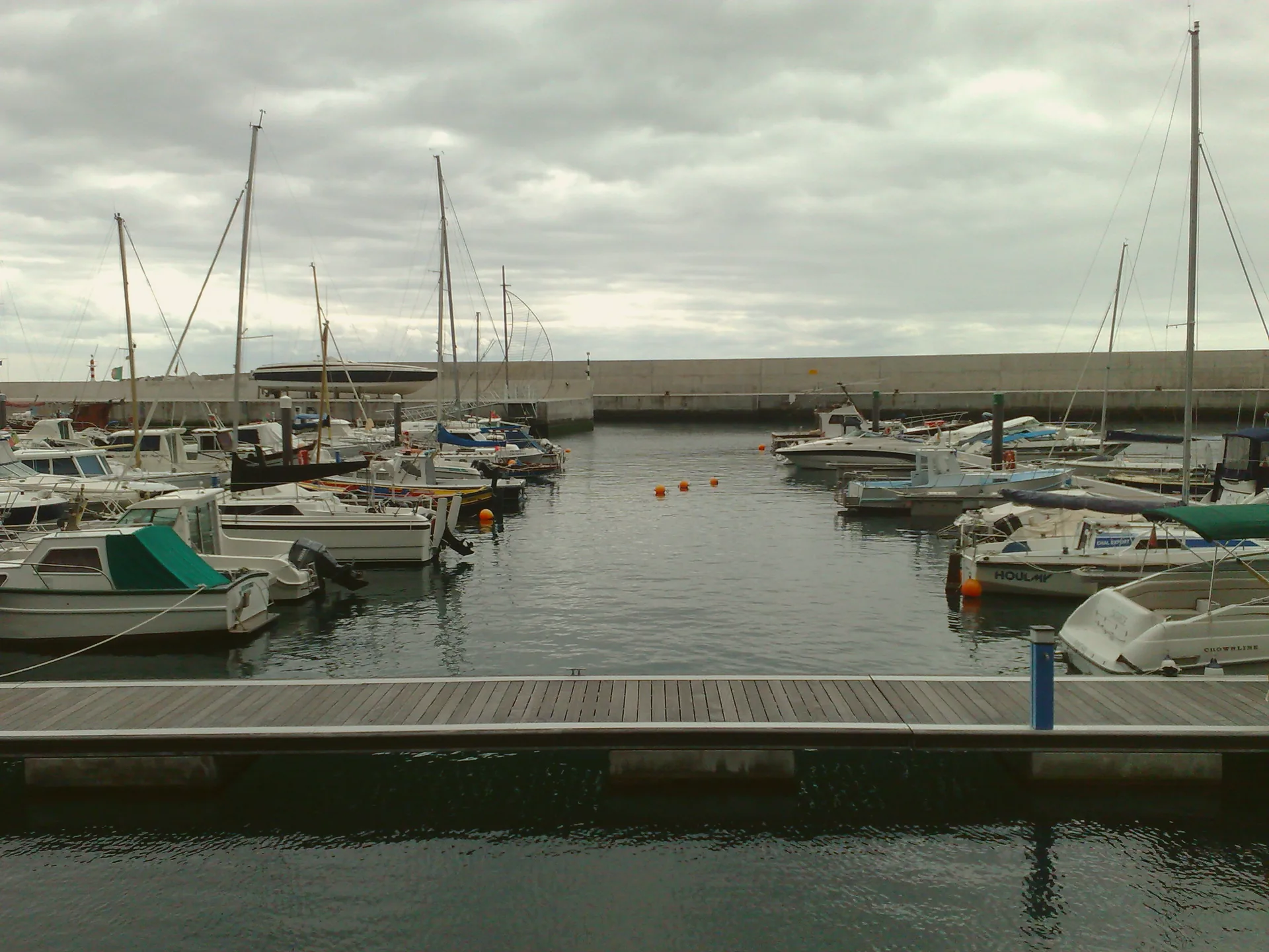 Yachts moored in Marina da Calheta, on Madeira’s south-west coast.