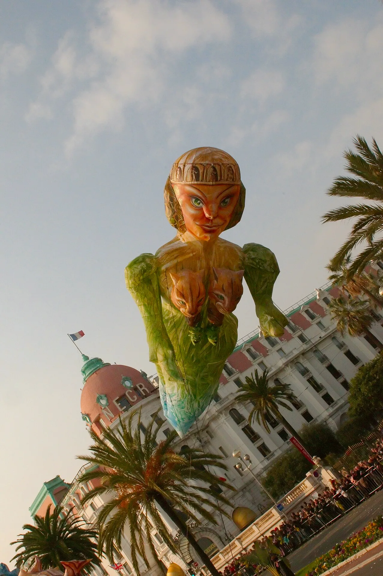 The flower battle at the Nice Carnival.