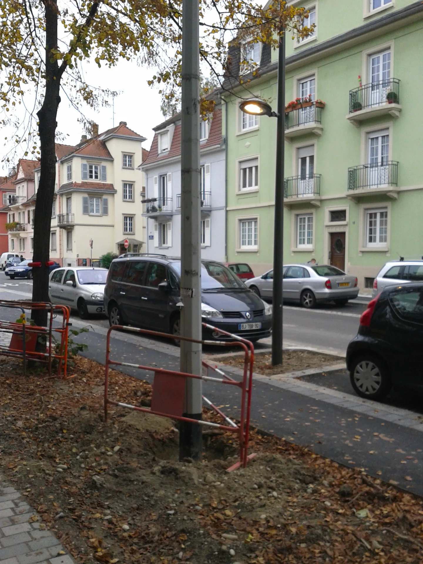 Construction work at Place du Marché in Neudorf, Strasbourg.
