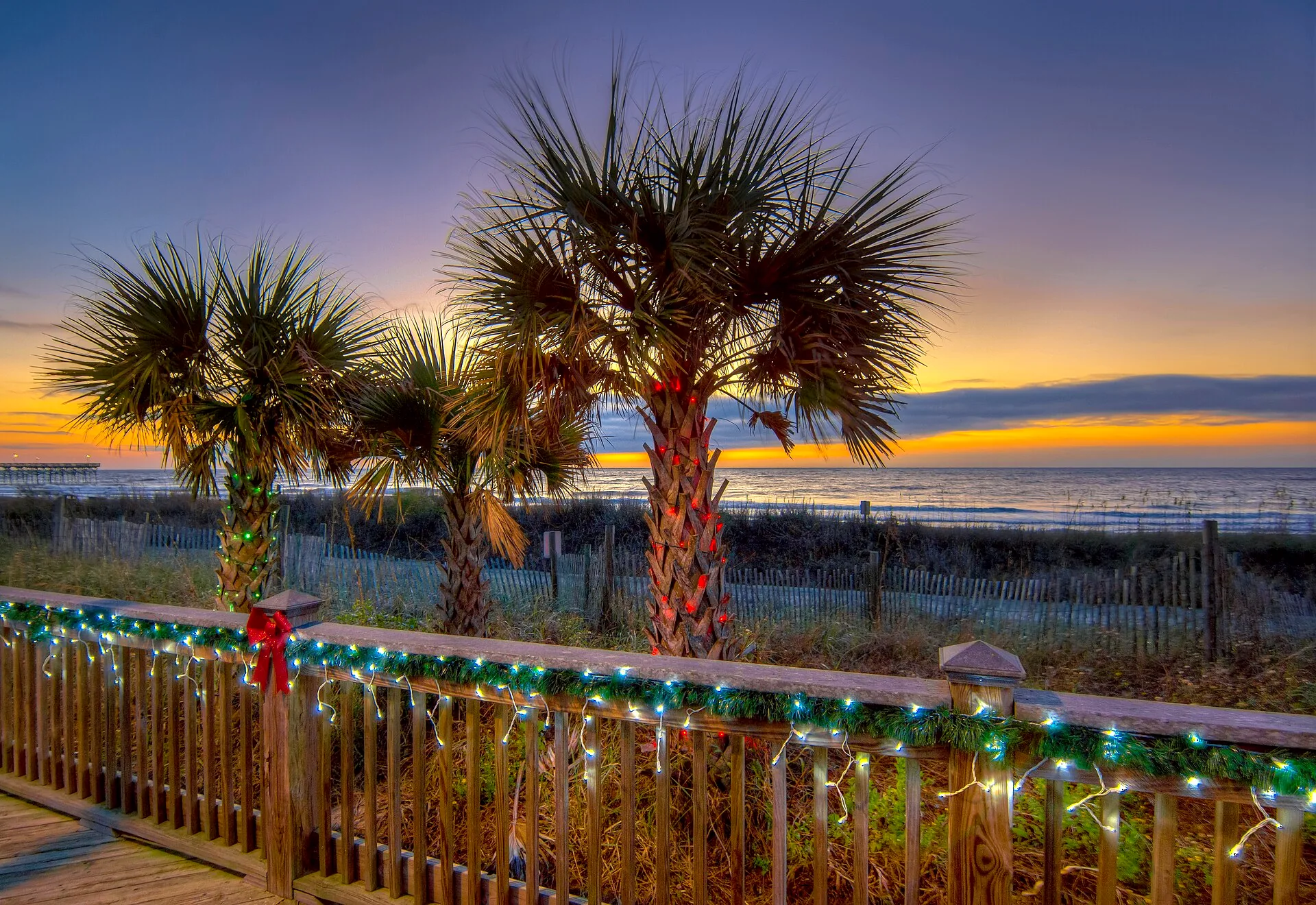 Christmas decorations in Myrtle Beach.