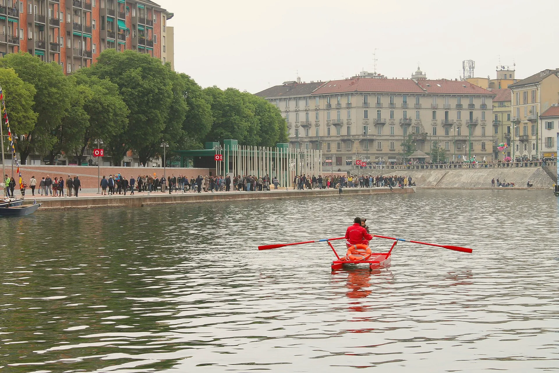 The Darsena waterfront in Milan.