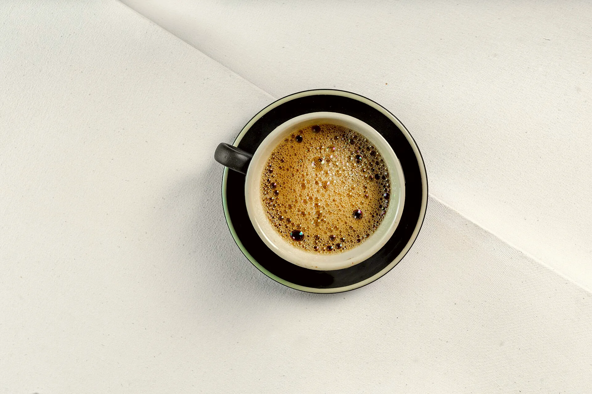 A small cup of espresso coffee.