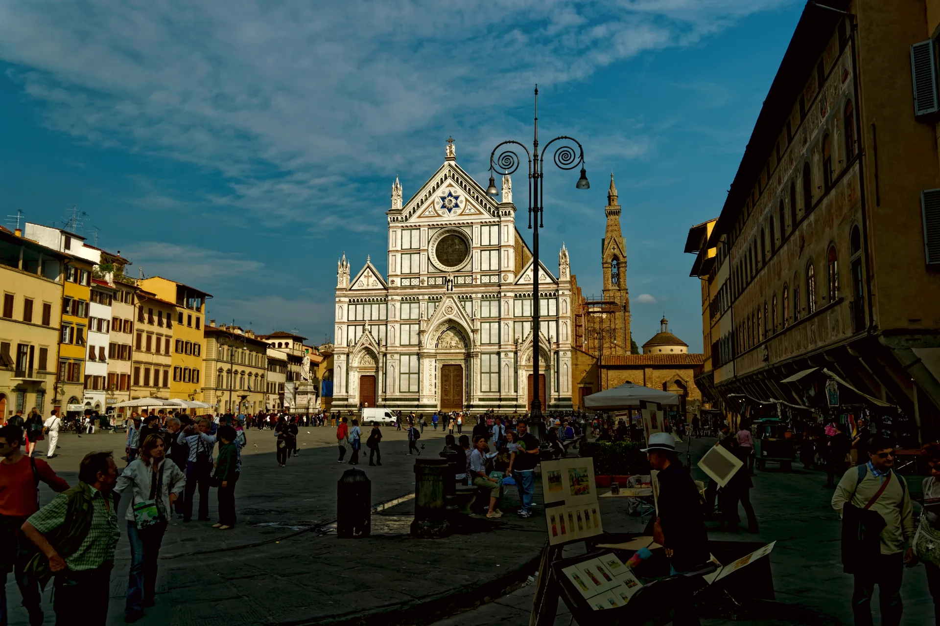 View east across Piazza Santa Croce in Florence.