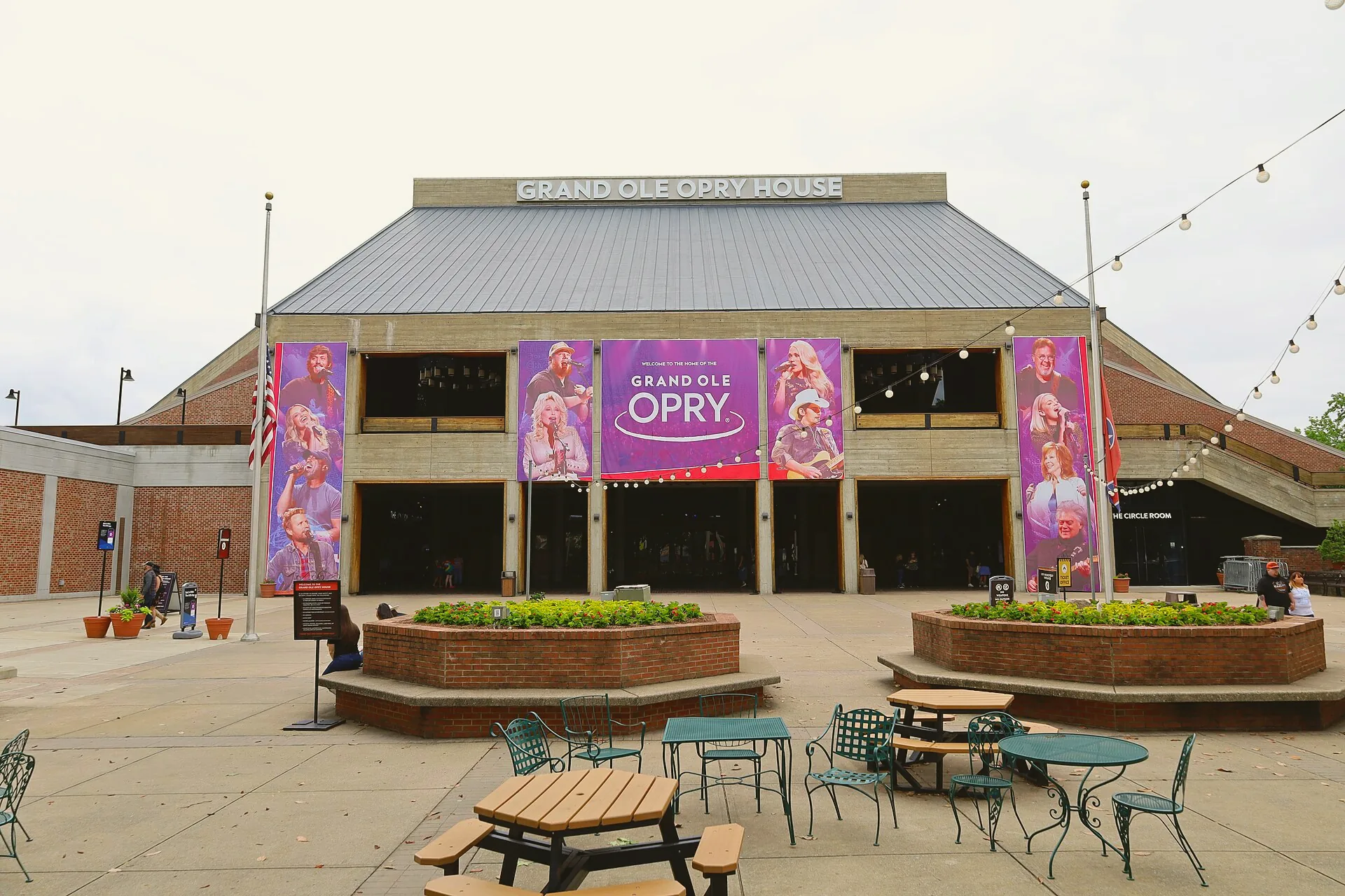 The exterior of the Grand Ole Opry House in Nashville.