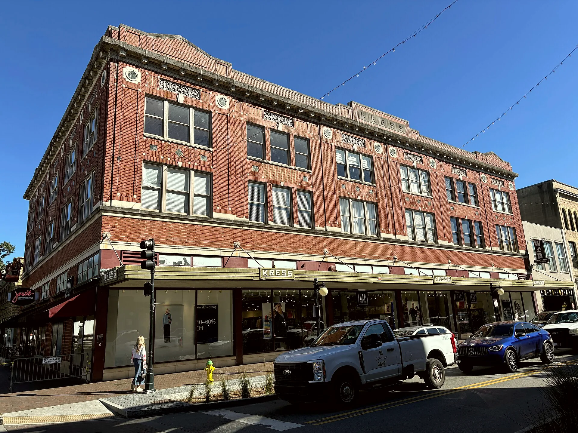 The Kress Building on West Broughton Street in Savannah.