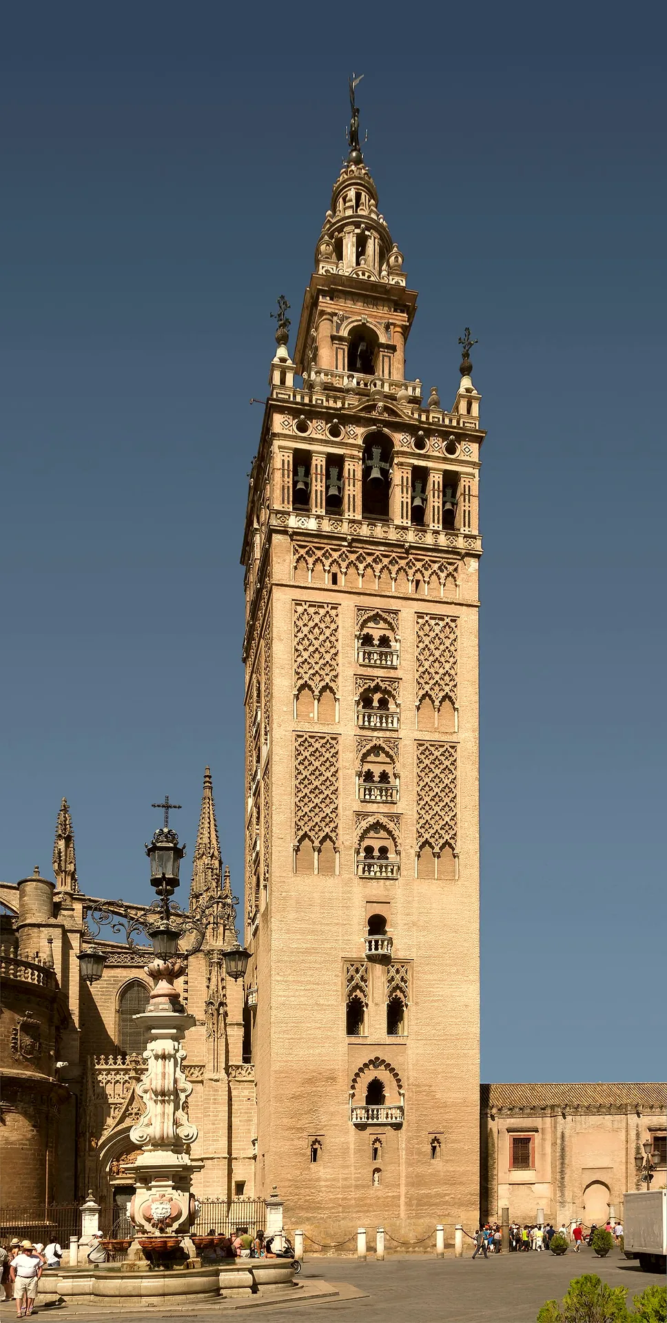 The Giralda tower rising above Seville.