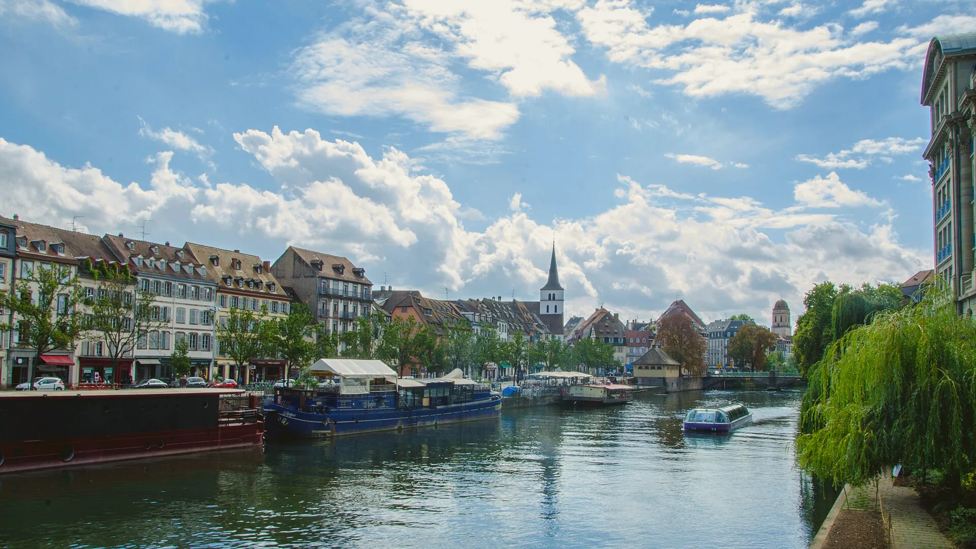 Quai des Pêcheurs beside the river in Strasbourg.