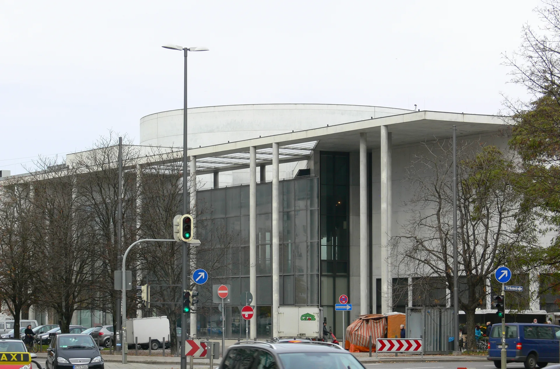 The exterior of the Pinakothek der Moderne in Munich.