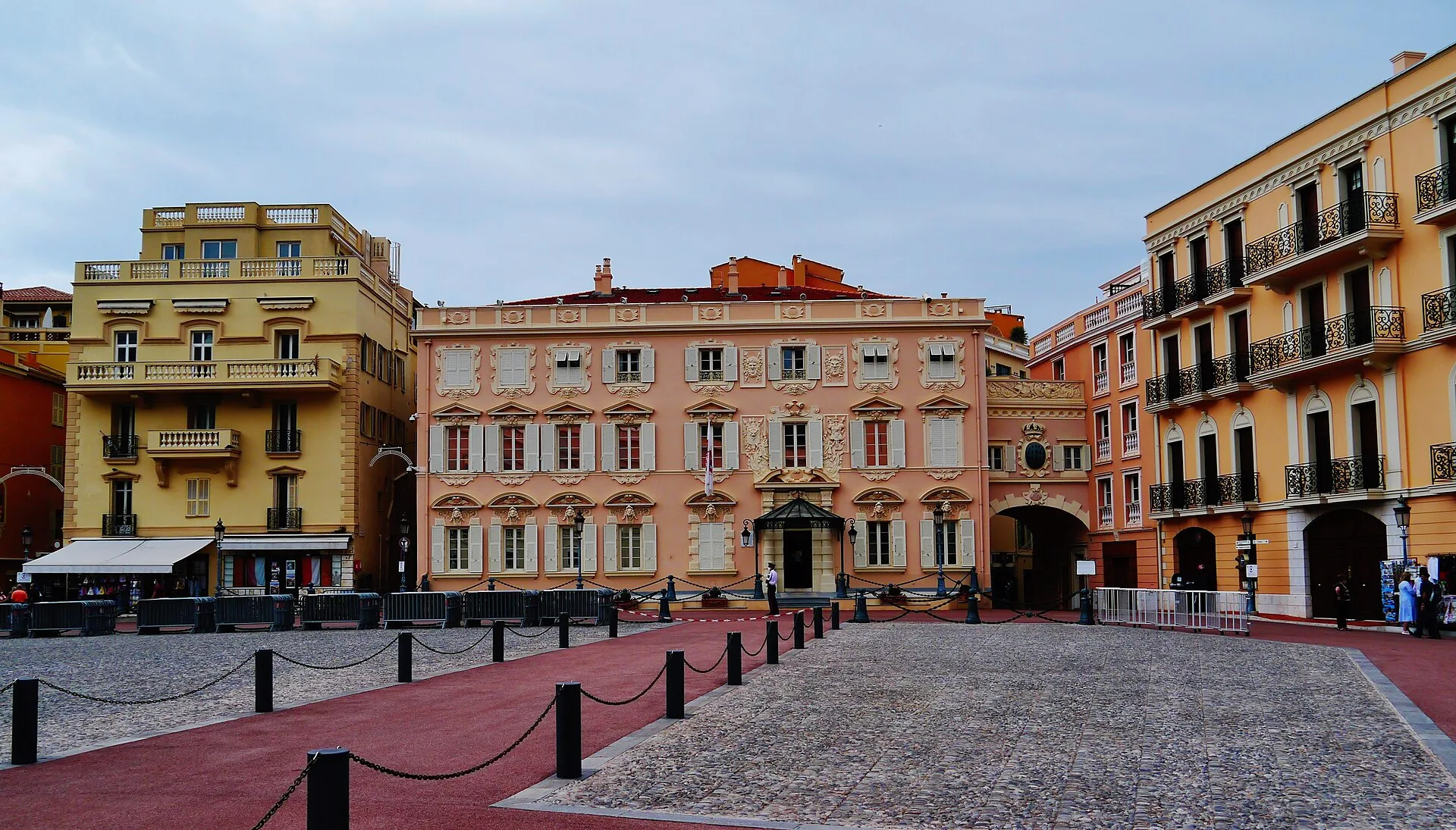 The Prince’s Palace above Place du Palais in Monaco-Ville.