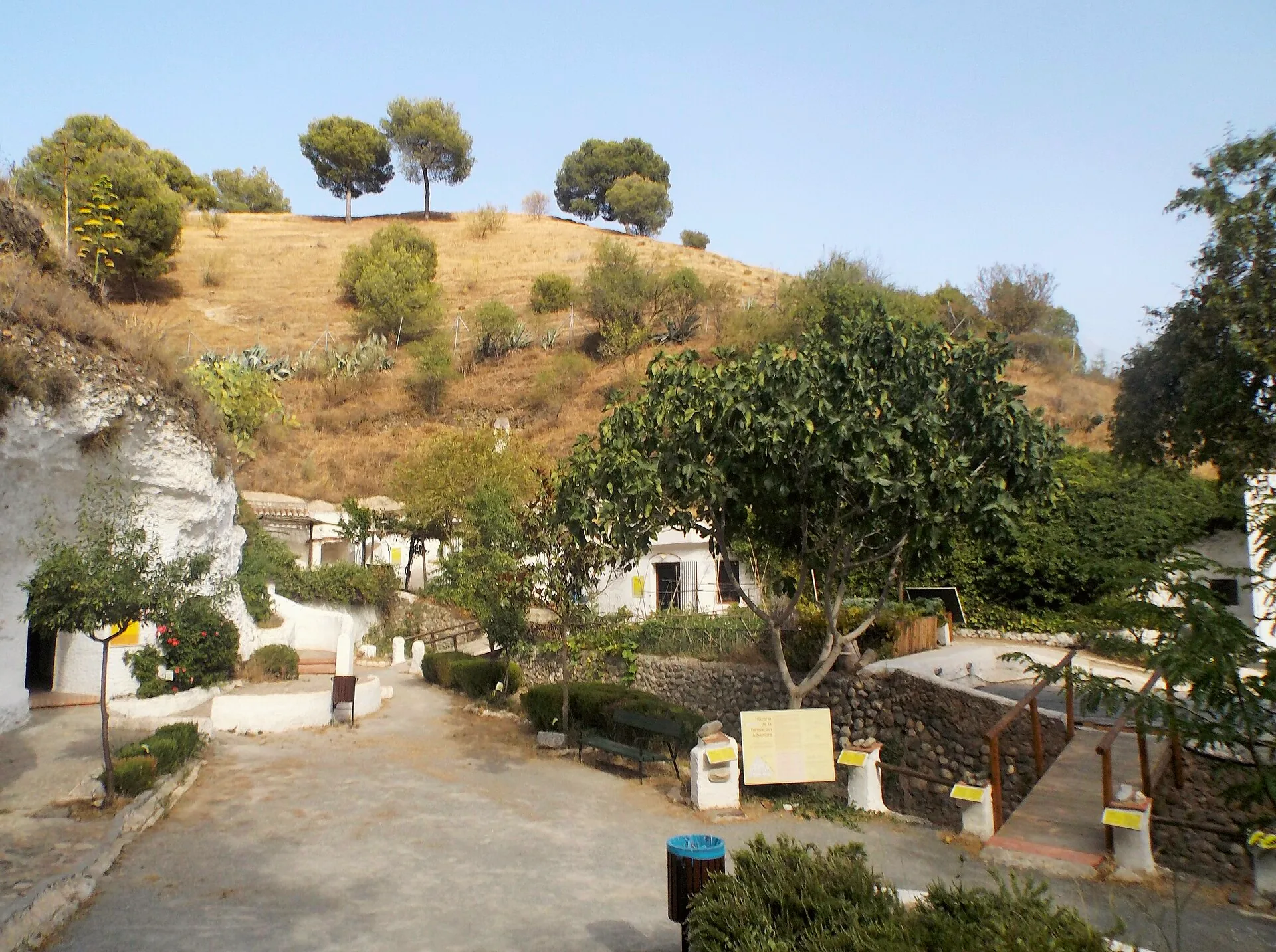 A wide view of the Sacromonte Caves Museum in Granada.