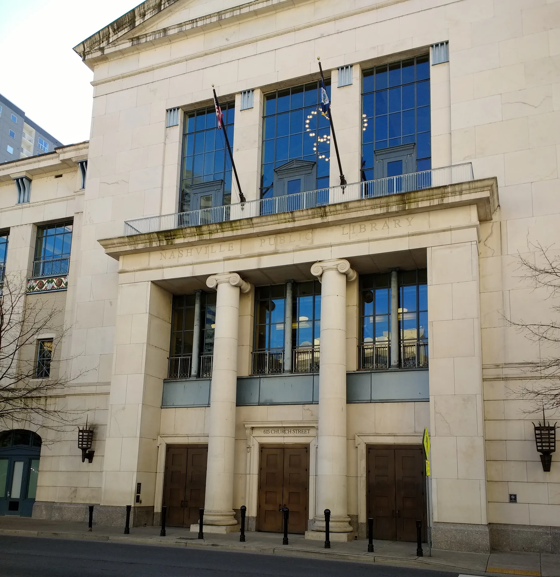 The main branch of Nashville Public Library on Church Street.