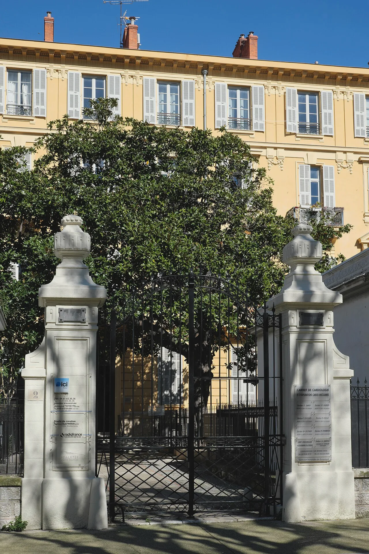 Buildings around Place Grimaldi in Nice.