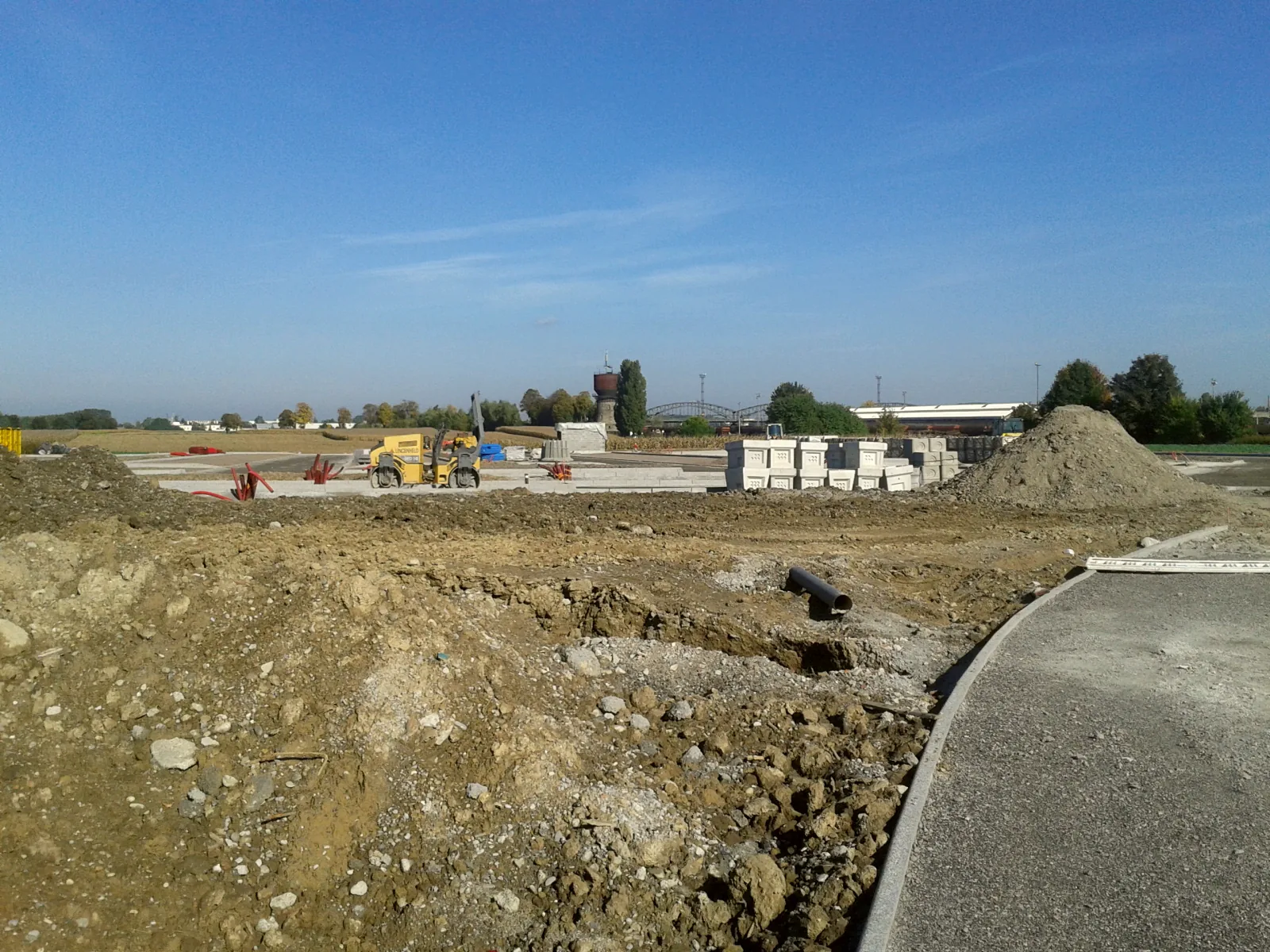 The park-and-ride and planned Espace Européen de l’Entreprise bus rapid transit station in Strasbourg.