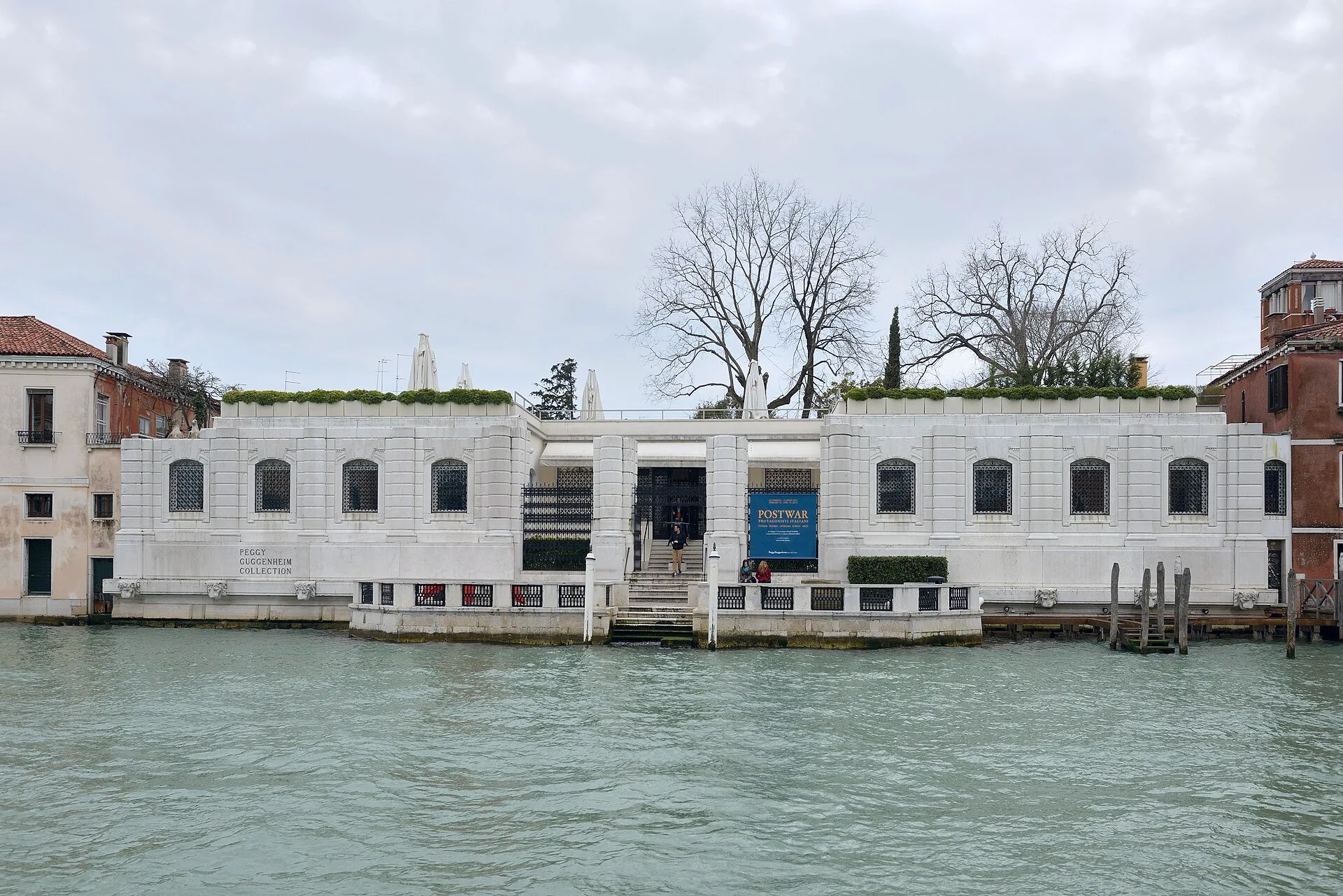 The façade of Palazzo Venier dei Leoni on the Grand Canal