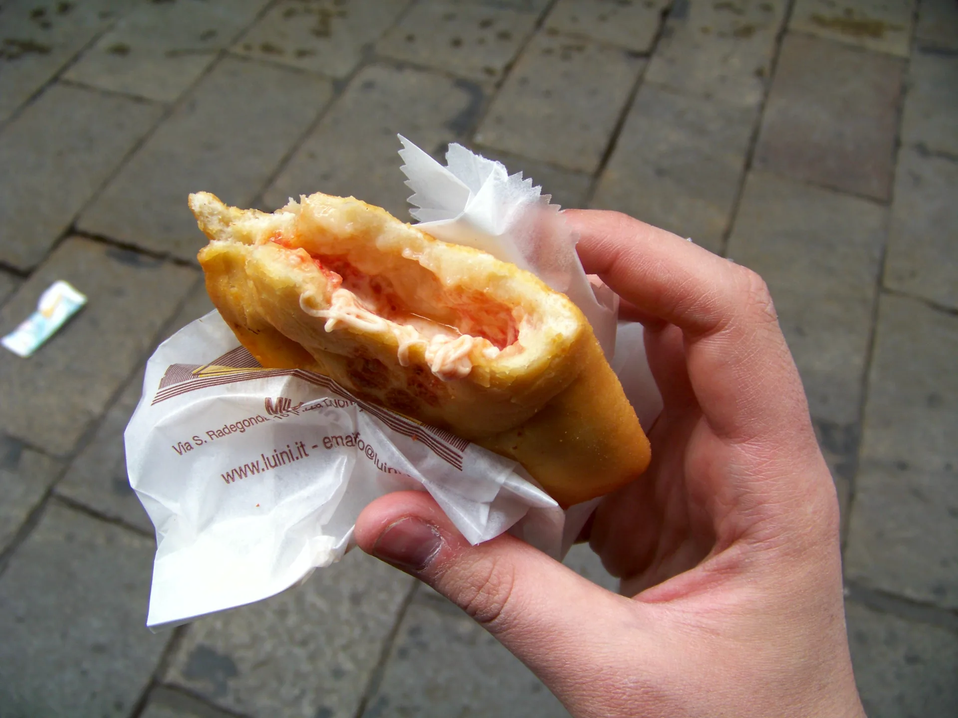 A panzerotto from Luini bakery in Milan.