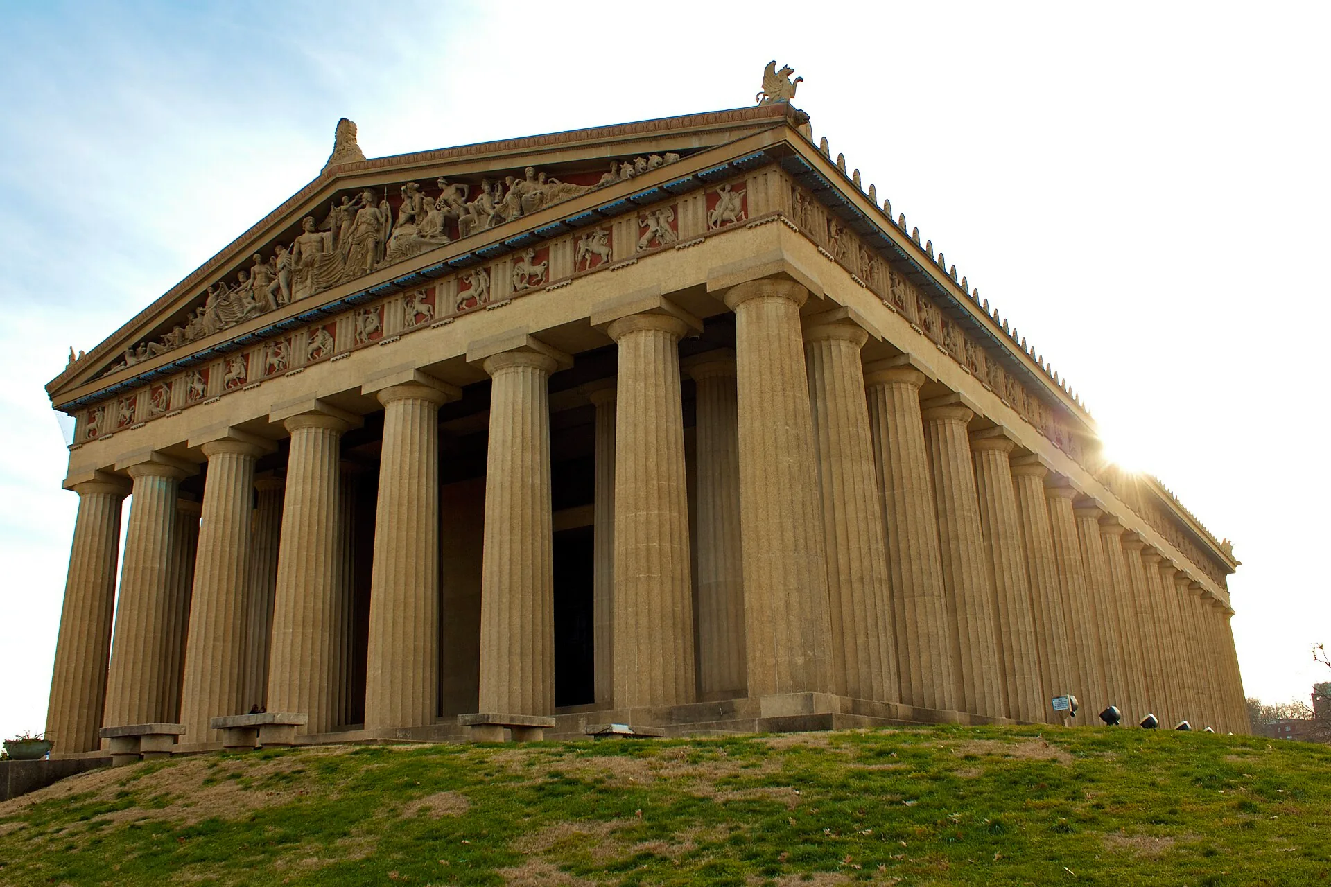 The Parthenon in Nashville, with its classical columns and pediment.