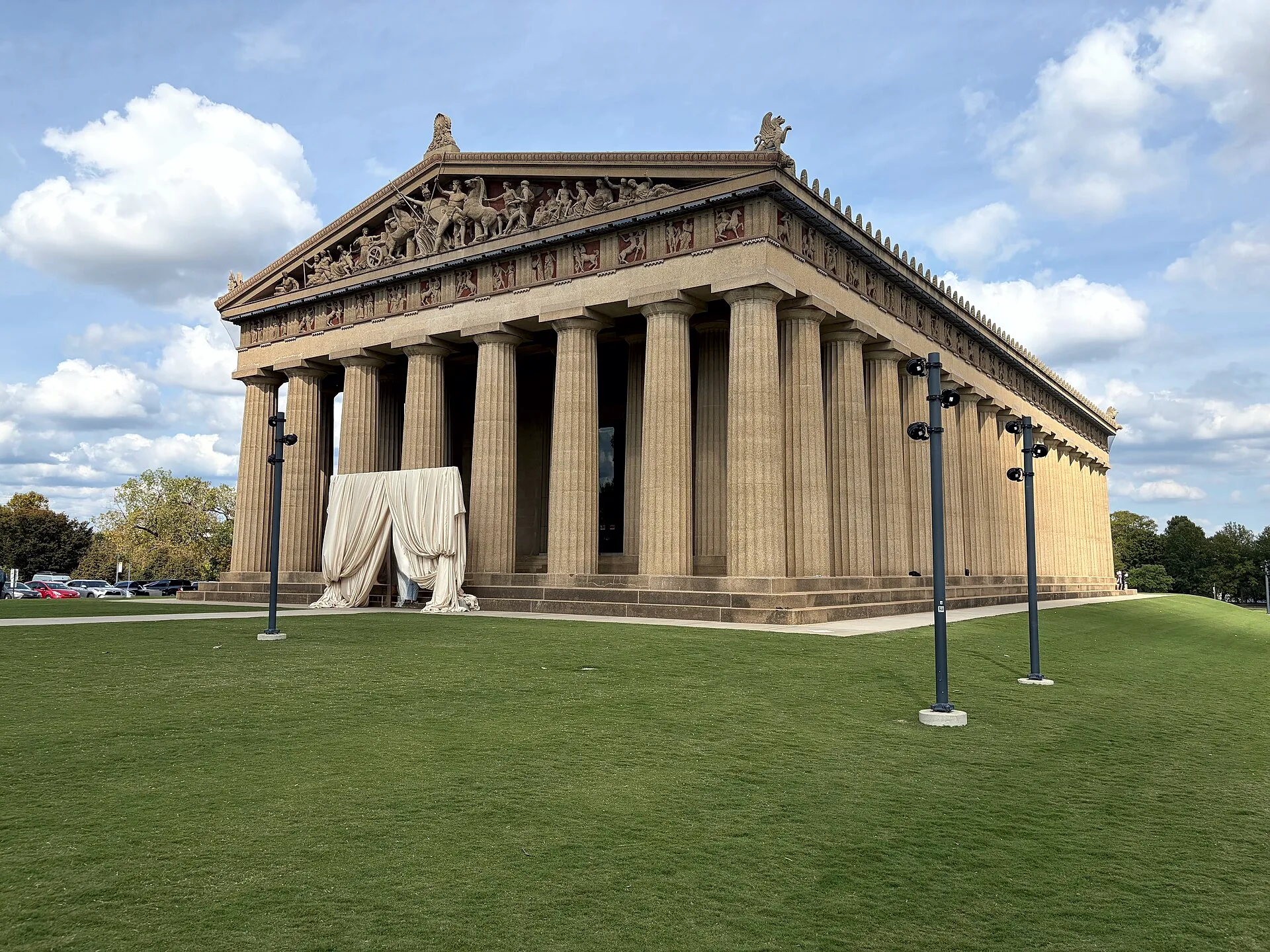 The Parthenon in Nashville, with its classical columns and pediment.