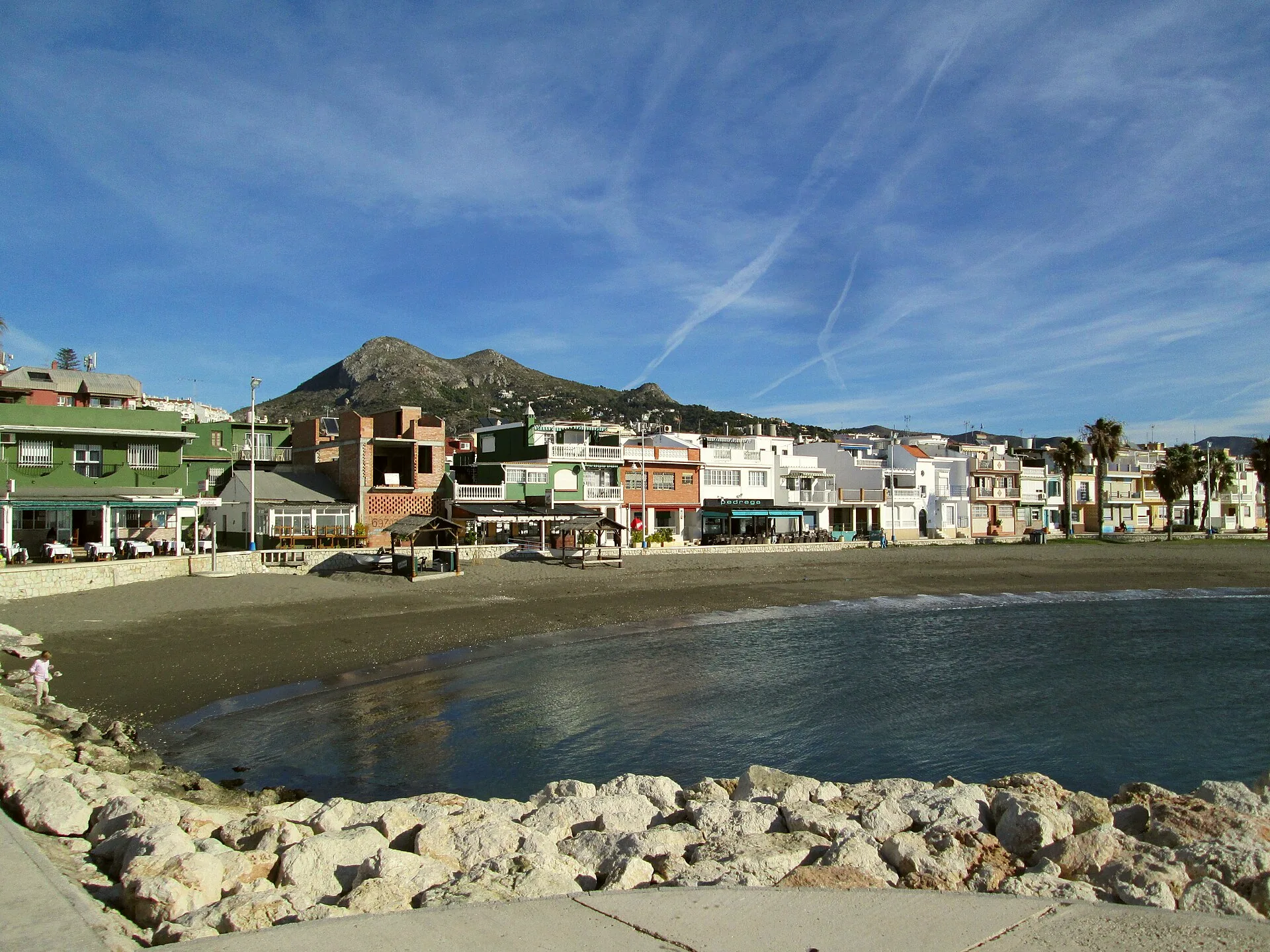 Pedregalejo Beach on the coast of Málaga.