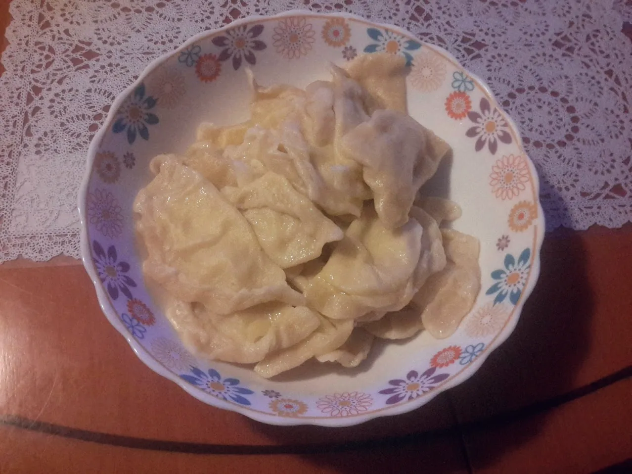 Polish pierogi dumplings served in a dish.