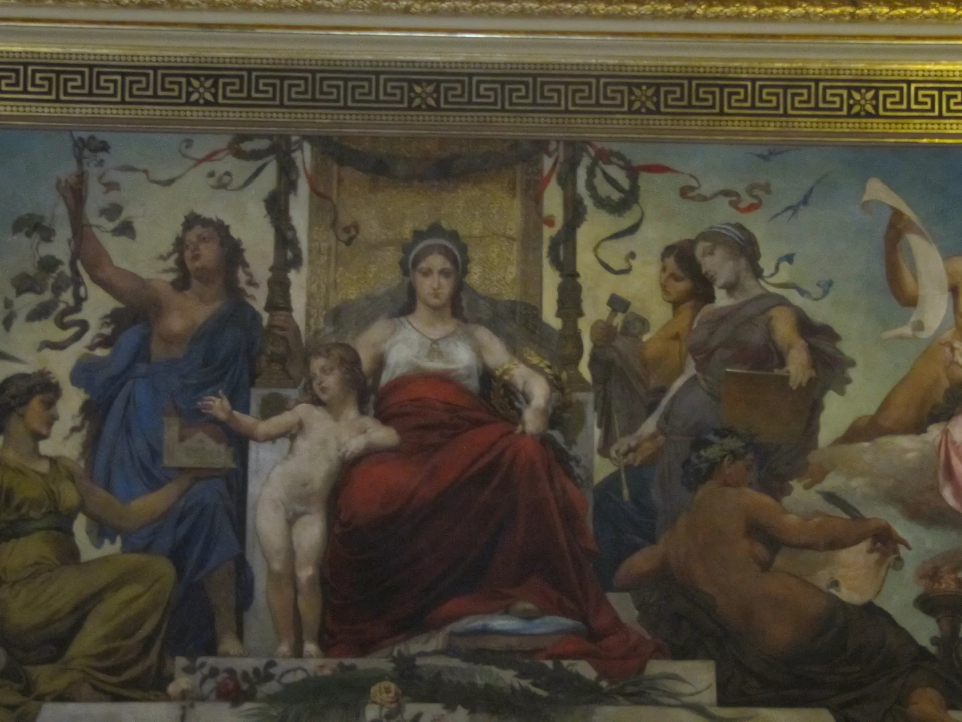 Ceiling in the foyer of Prague’s National Theatre.