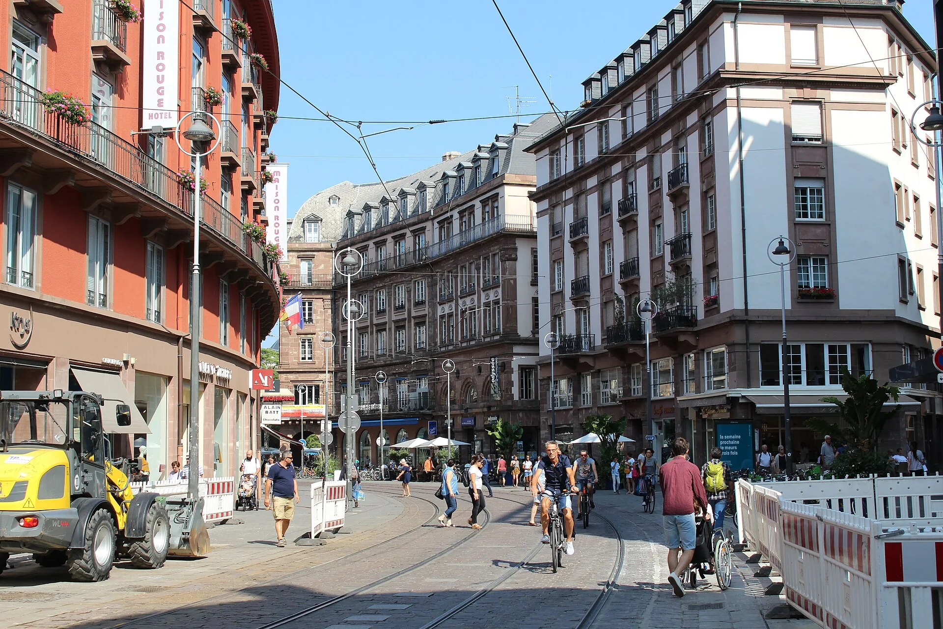 The street frontage along Rue des Francs-Bourgeois in Strasbourg.