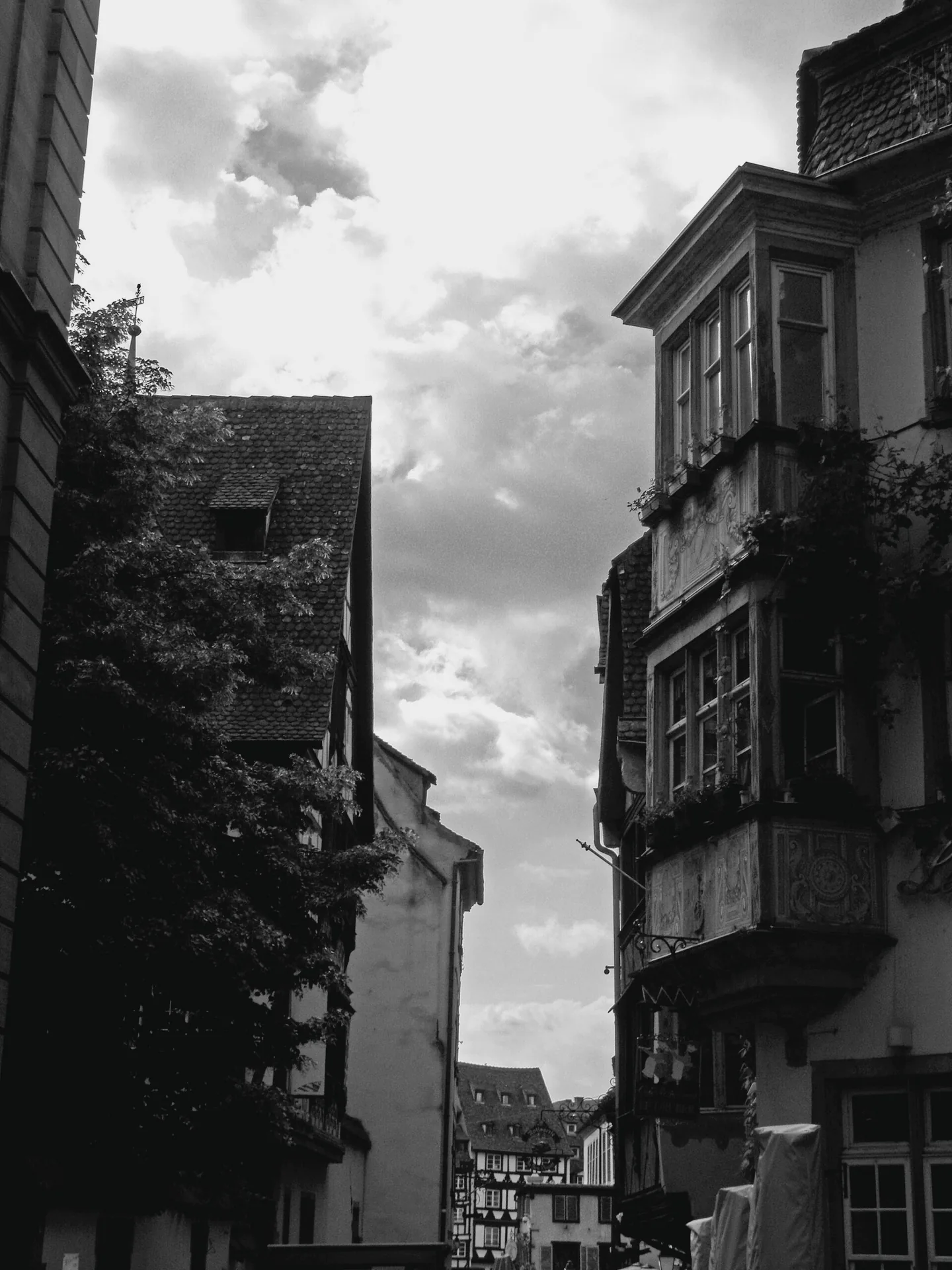 Rue du Maroquin in Strasbourg, lined with buildings along the narrow street.