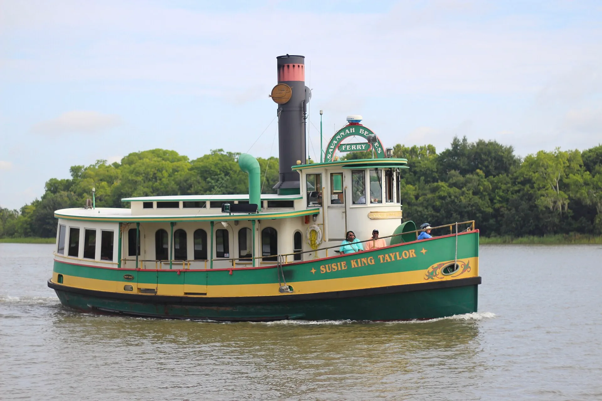The Susie King Taylor passenger ferry on the Savannah River.