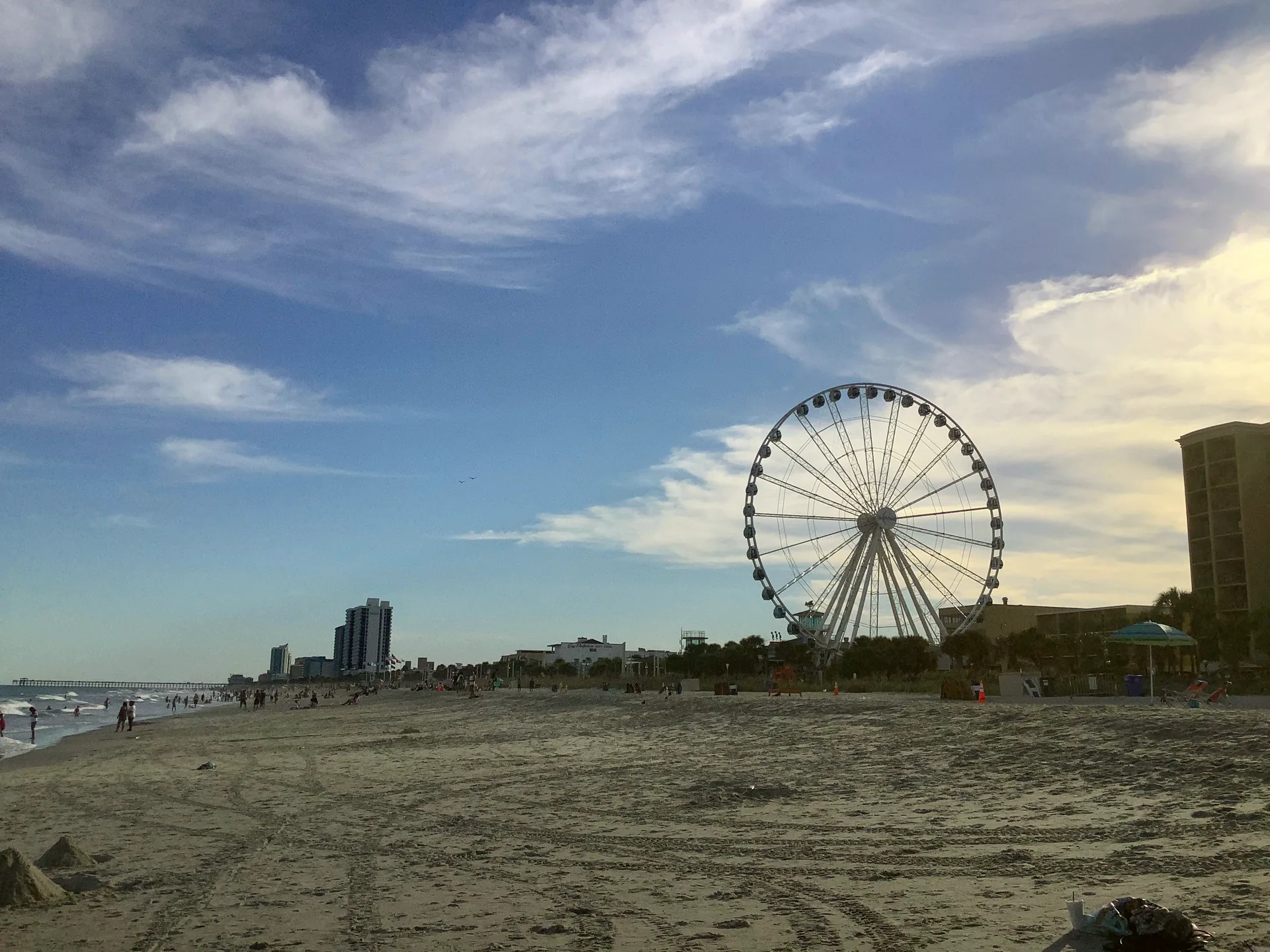 The SkyWheel rises above Myrtle Beach.