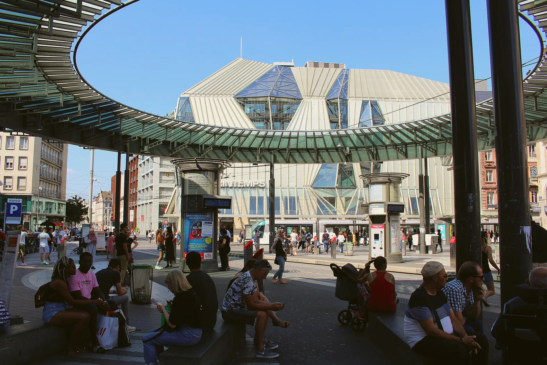 The Homme de Fer tram station in Strasbourg.