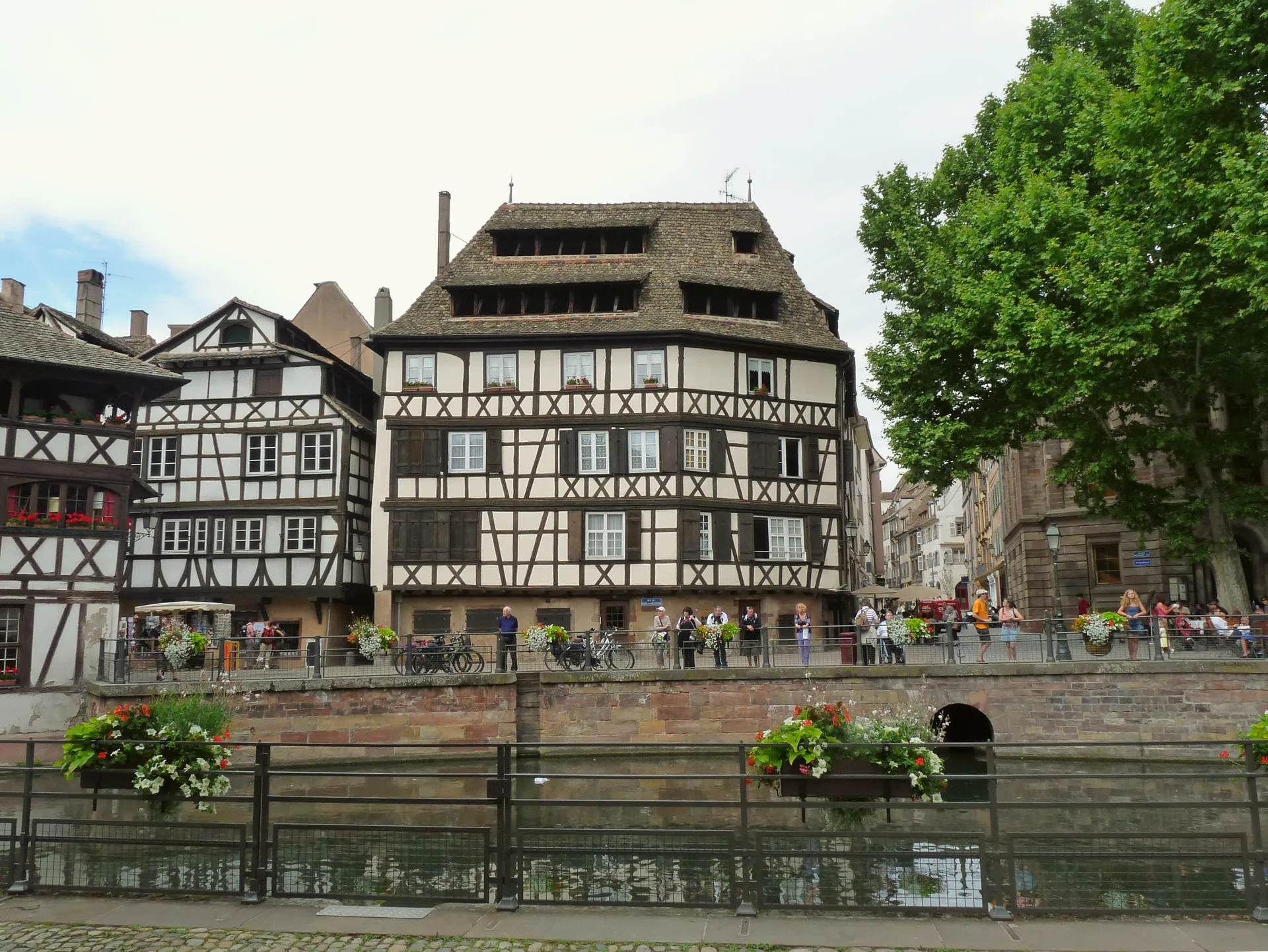 Half-timbered buildings on rue du Bain-aux-Plantes, beside Place Benjamin Zix.