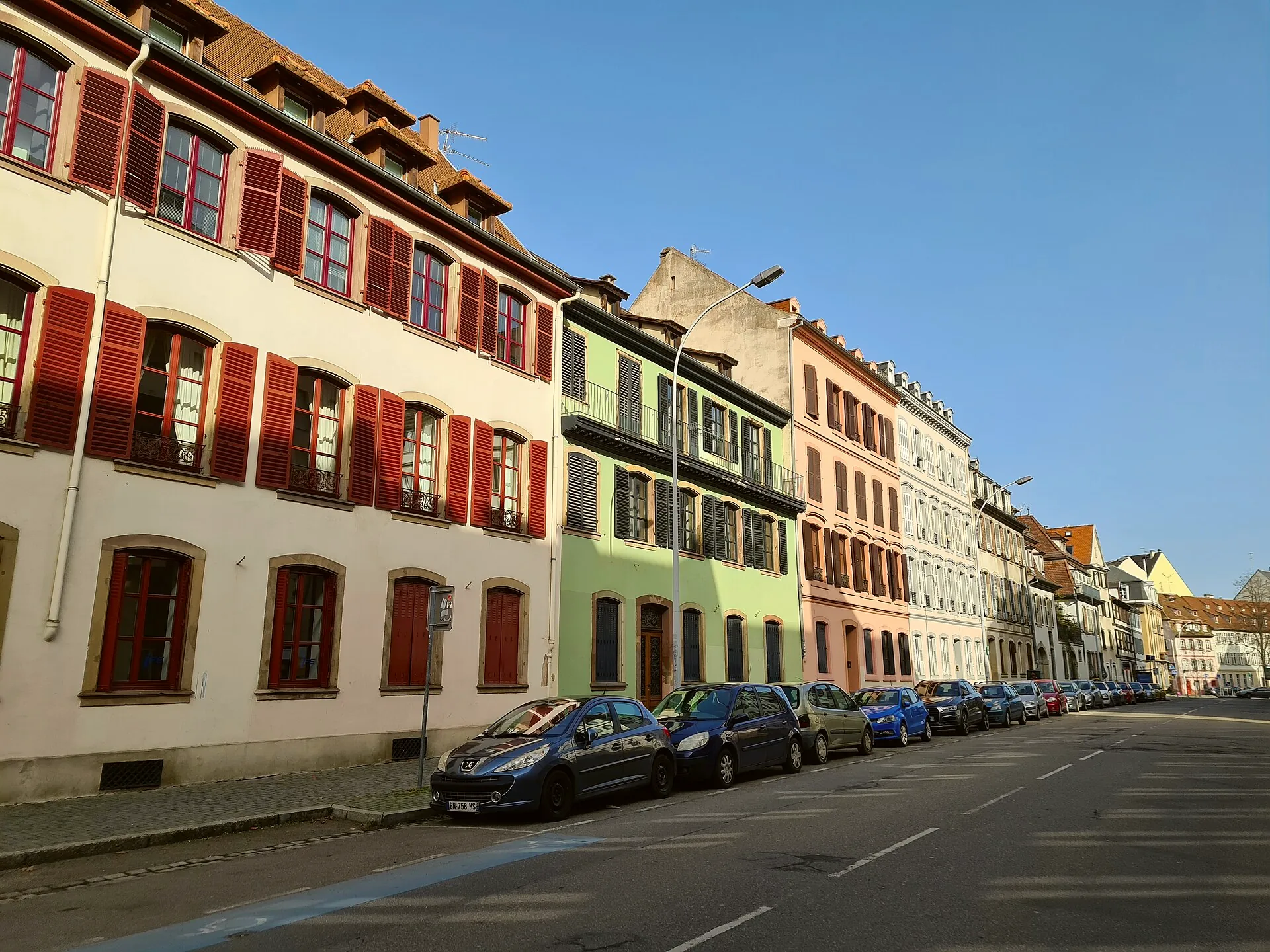 Buildings along Rue des Orphelins in Strasbourg.