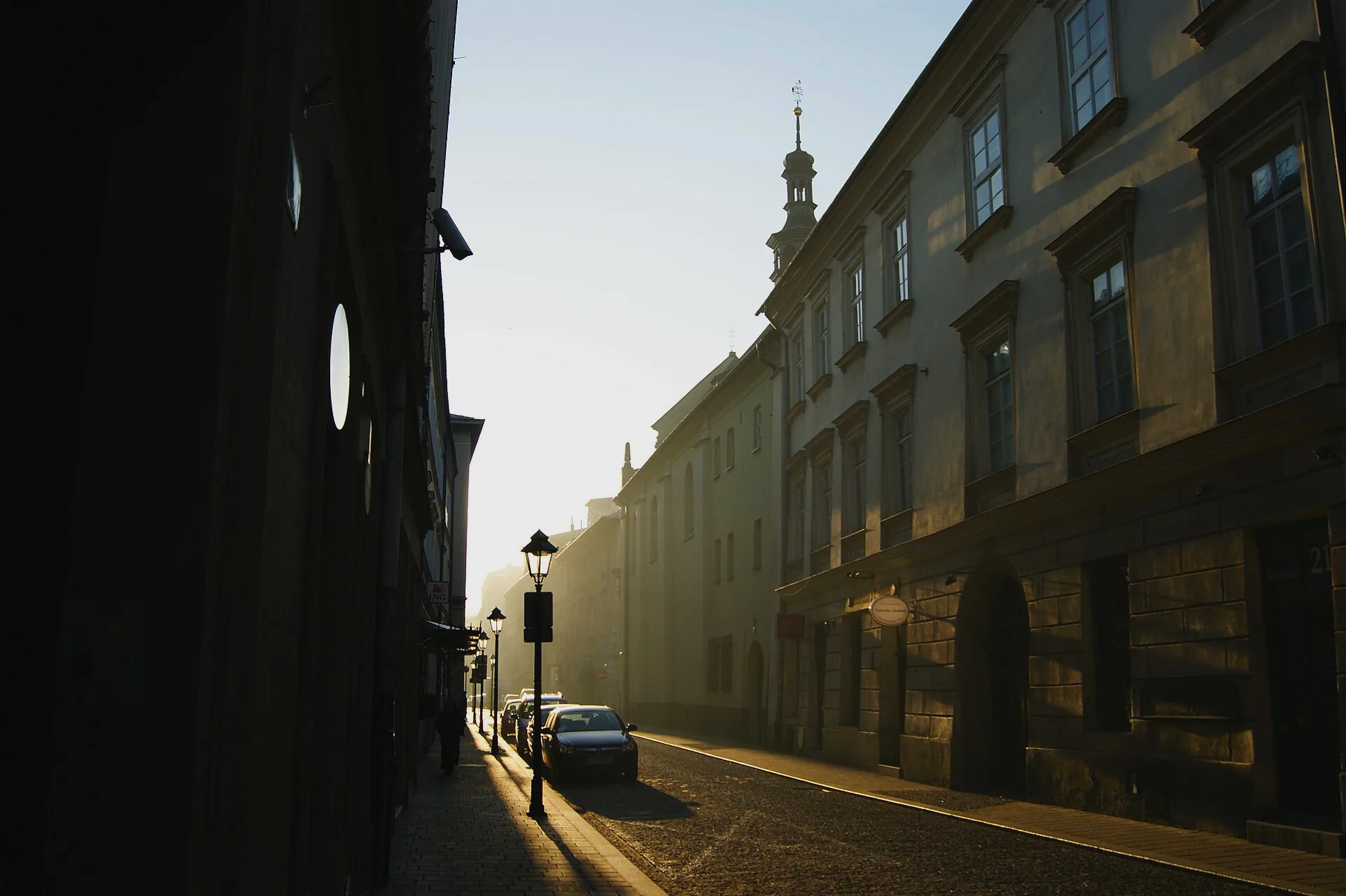 Buildings along St Thomas Street in Kraków’s Old Town.