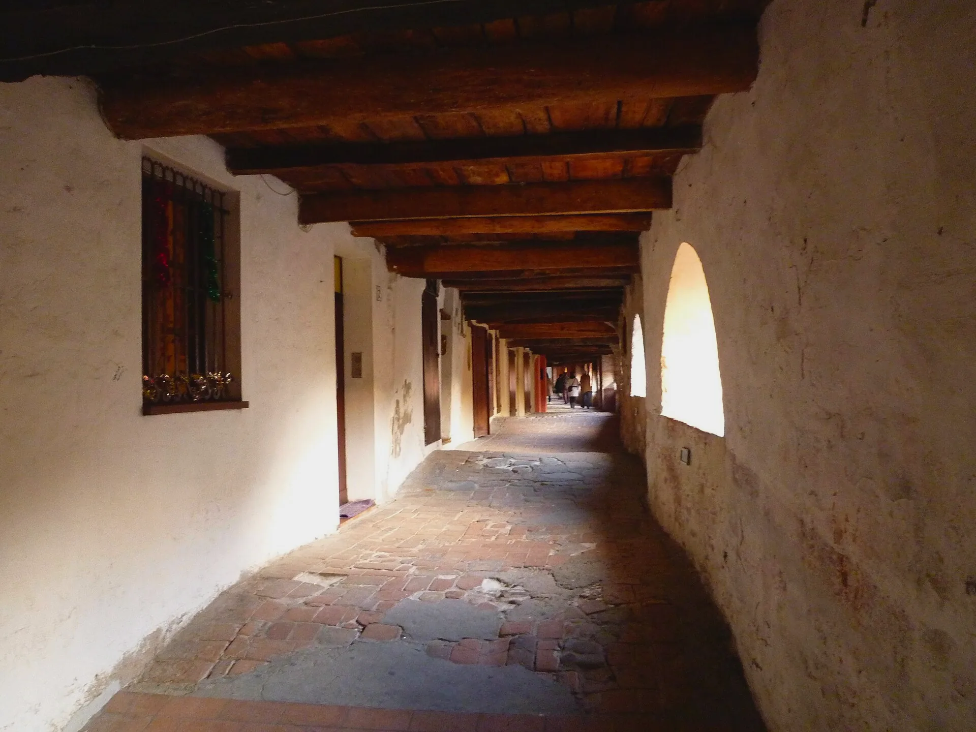 The covered medieval lane of Via degli Asini in Brisighella.